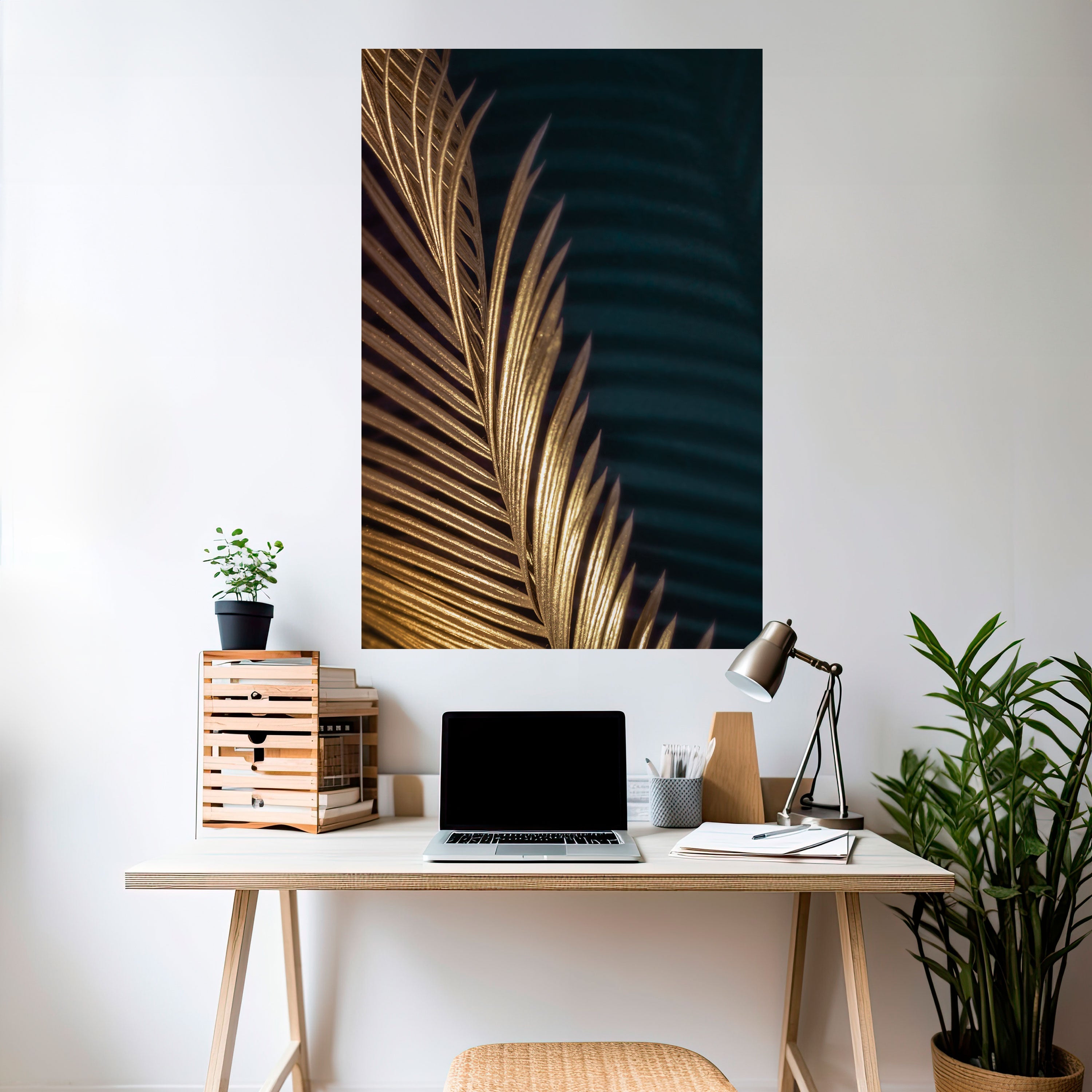 LUXE LEAF DANCE Peel and Stick Vertical Poster