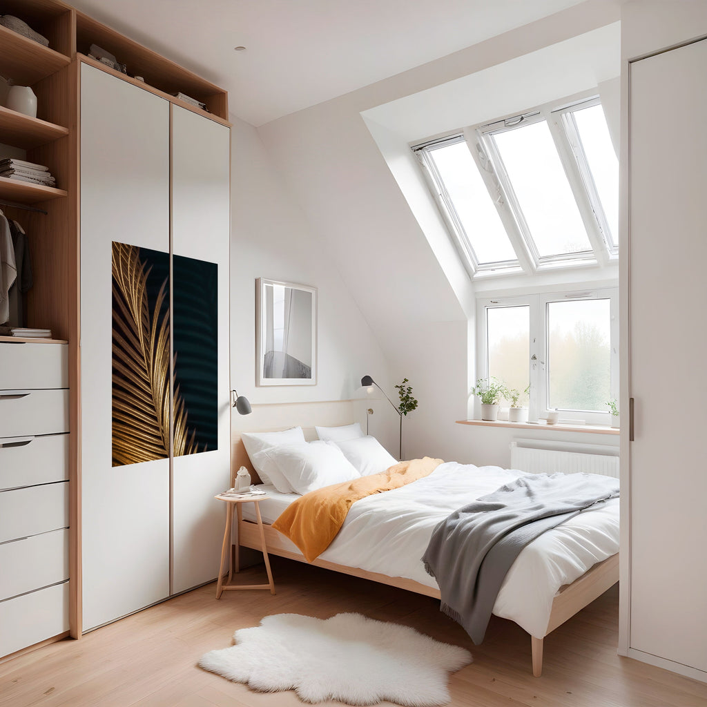 LUXE LEAF DANCE Peel and Stick Vertical Poster