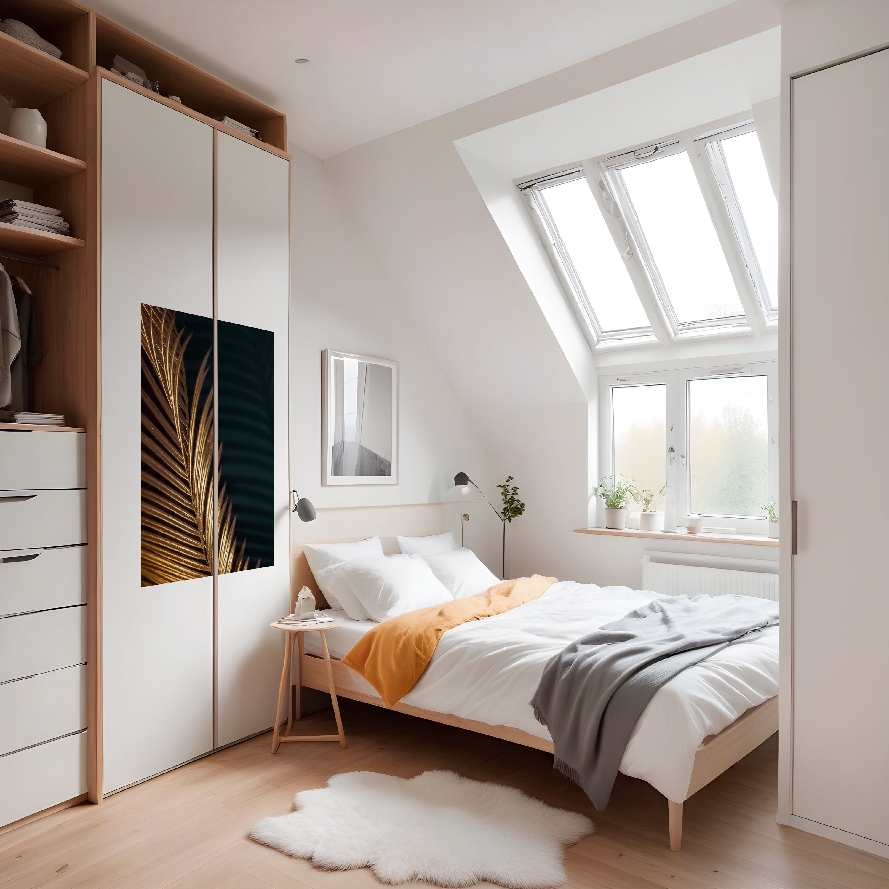 LUXE LEAF DANCE Peel and Stick Vertical Poster