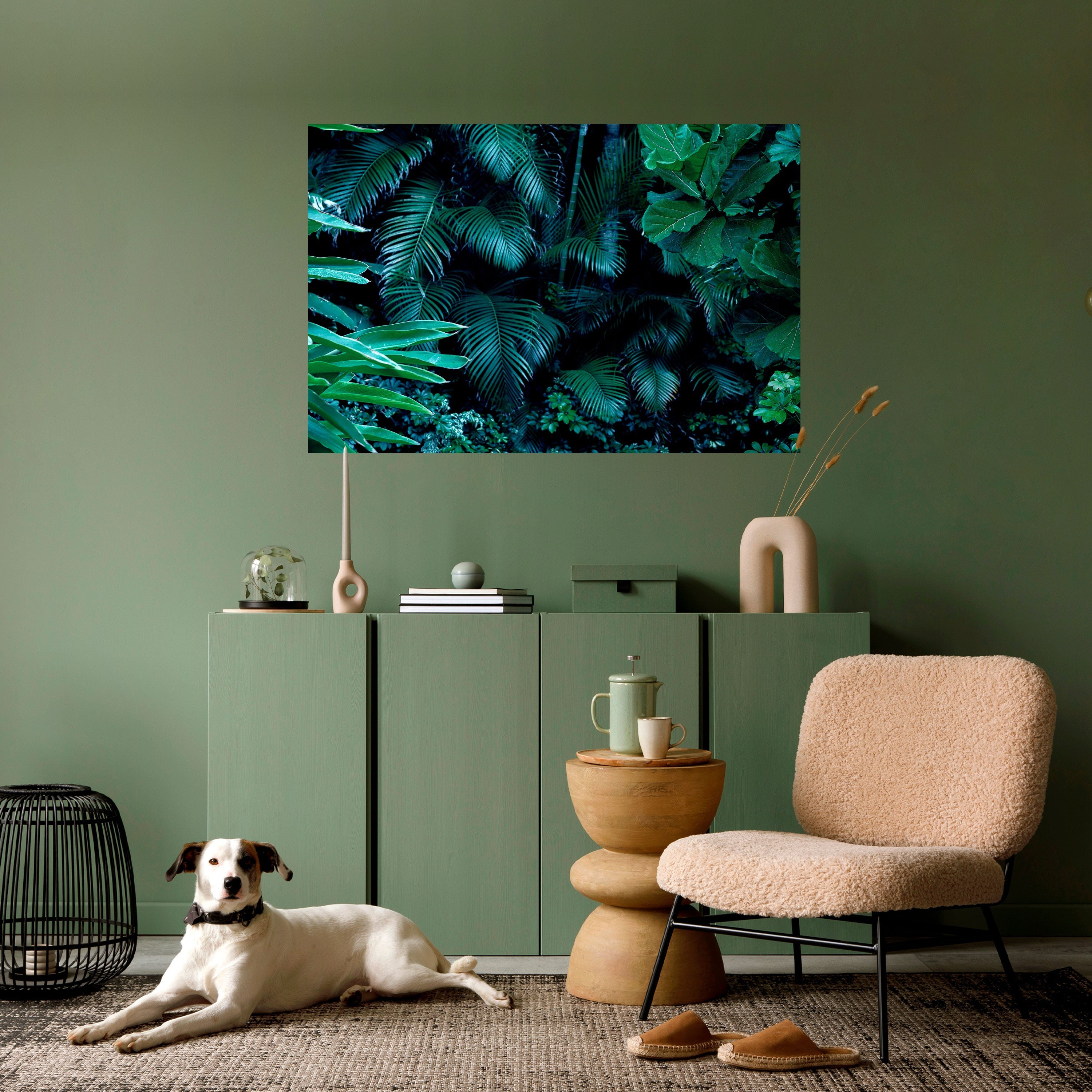DEEP JUNGLE SERENADE Peel and Stick Horizontal Poster
