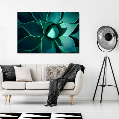 MYSTICAL GREEN WHORL Horizontal Canvas Print