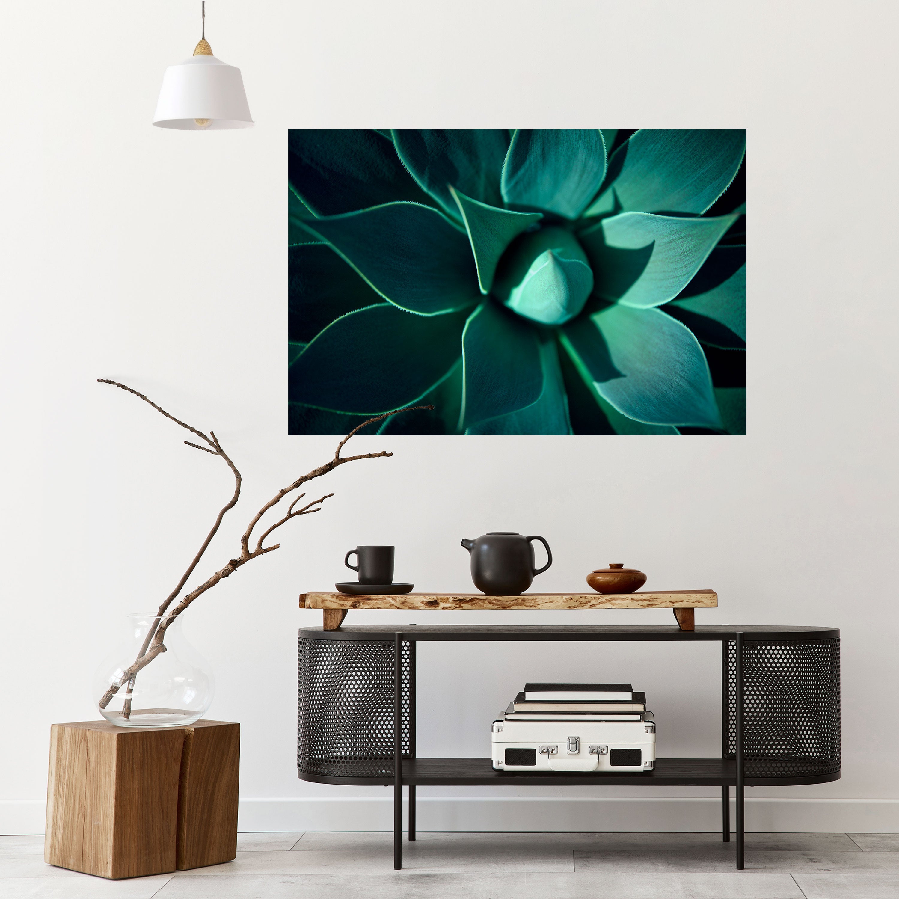 MYSTICAL GREEN WHORL Peel and Stick Horizontal Poster