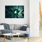 MYSTICAL GREEN WHORL Peel and Stick Horizontal Poster