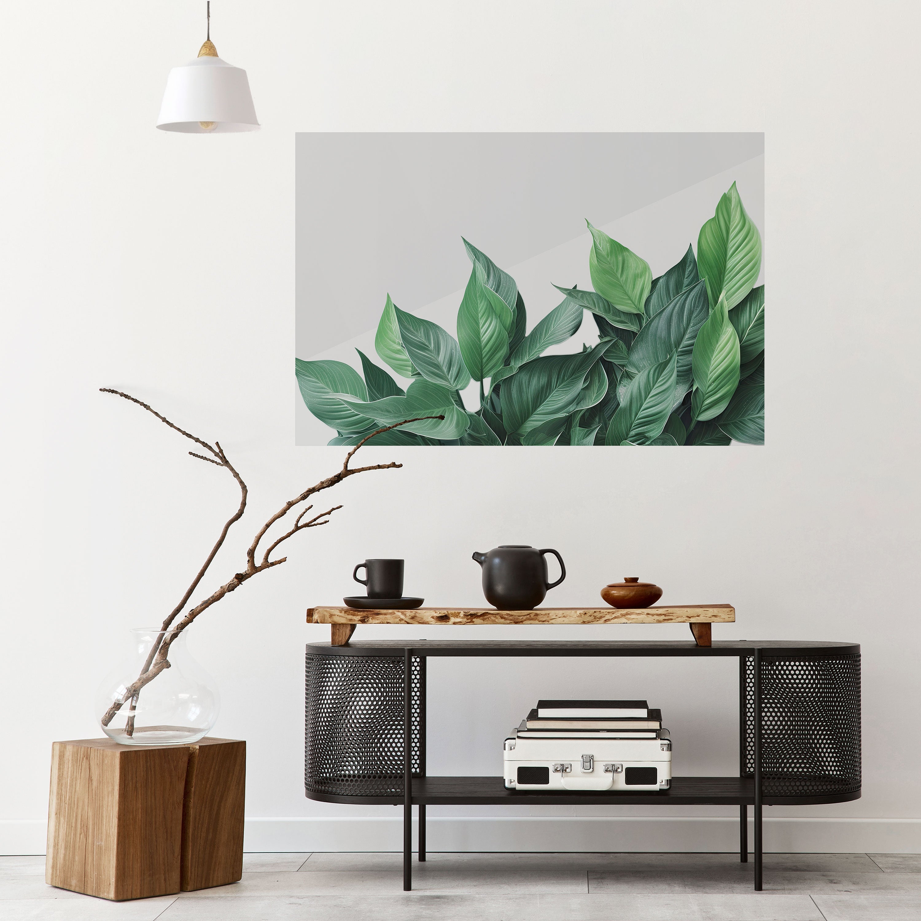 LUSH LEAFY WHIMSY Peel and Stick Horizontal Poster