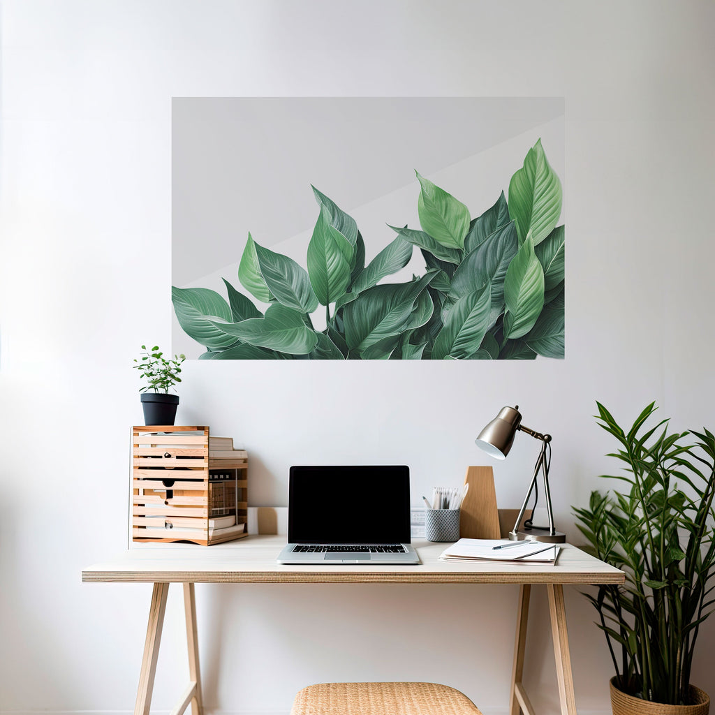 LUSH LEAFY WHIMSY Peel and Stick Horizontal Poster