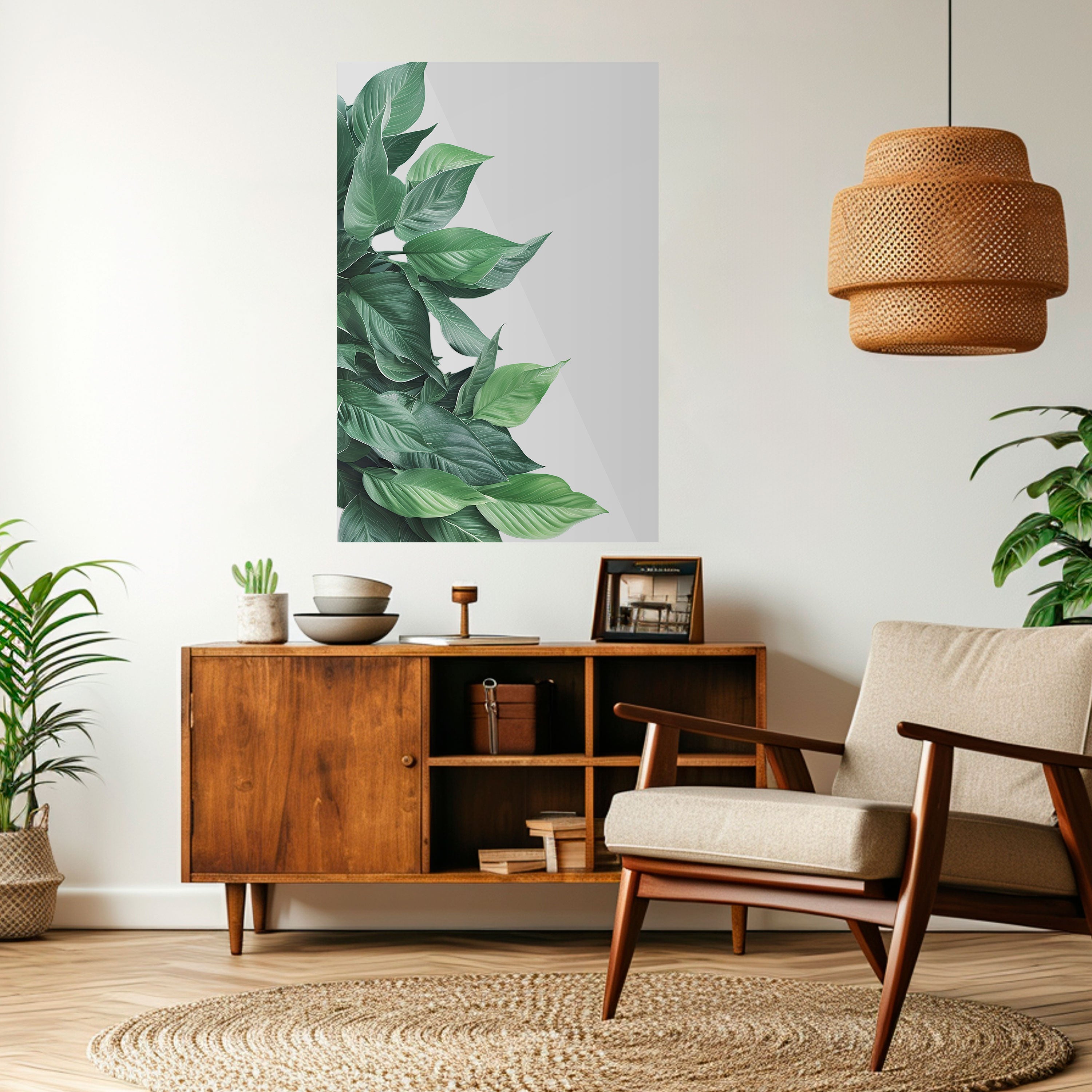 LUSH LEAFY WHIMSY Peel and Stick Vertical Poster