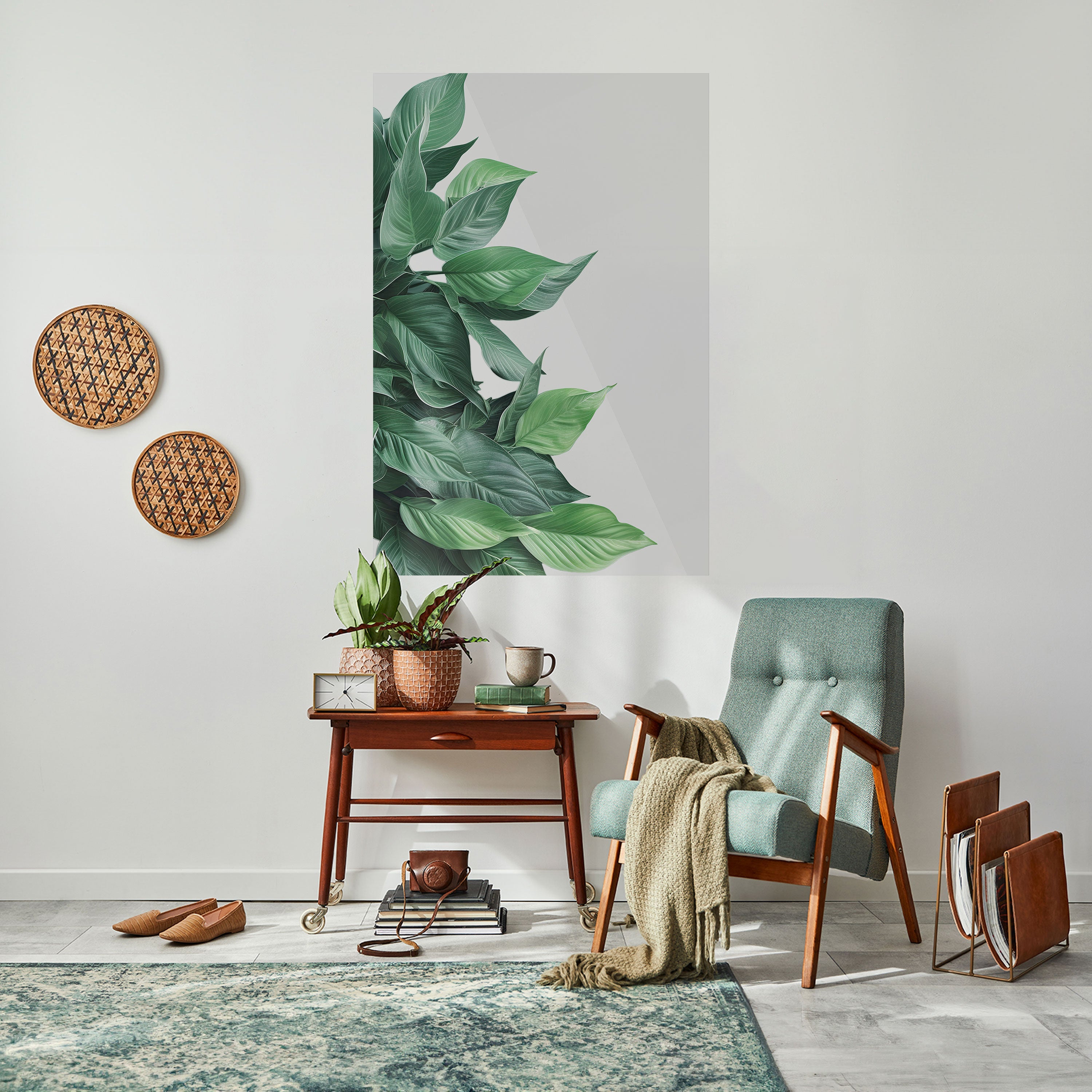 LUSH LEAFY WHIMSY Peel and Stick Vertical Poster