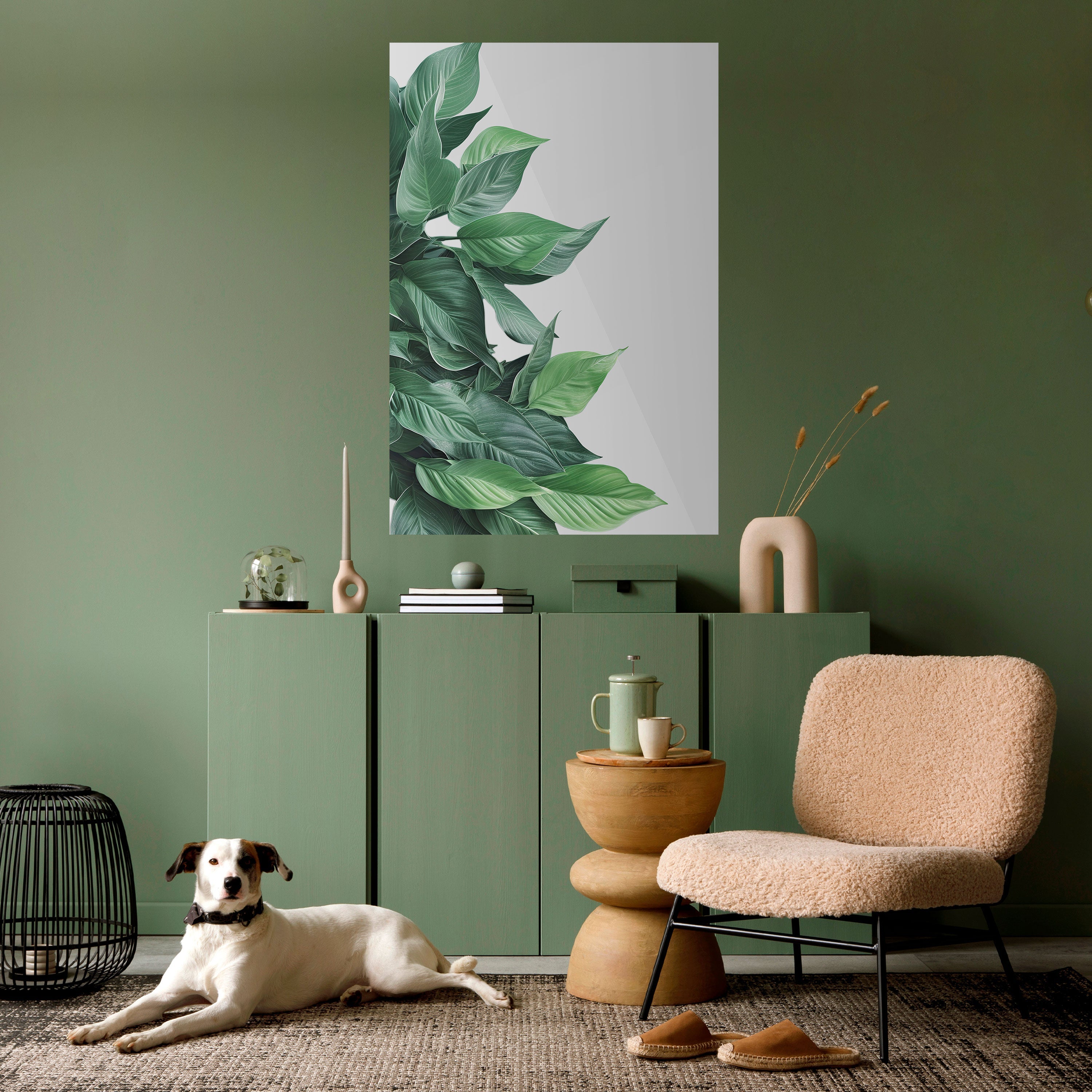 LUSH LEAFY WHIMSY Peel and Stick Vertical Poster