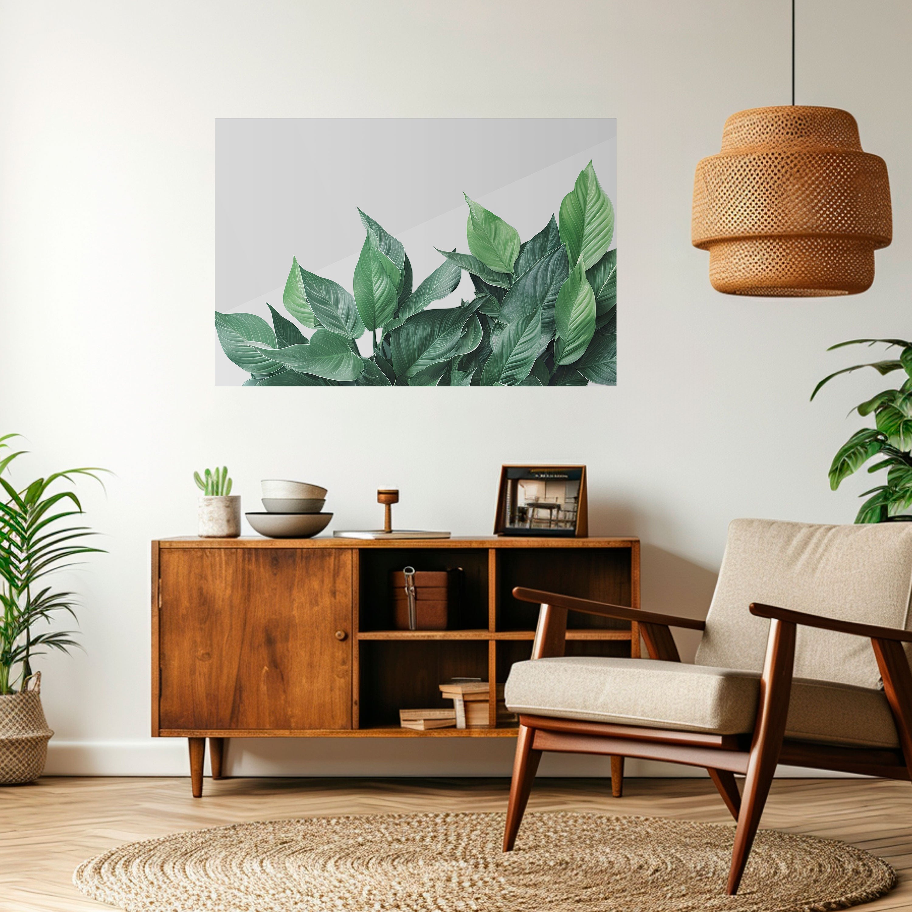 LUSH LEAFY WHIMSY Peel and Stick Horizontal Poster