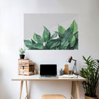 LUSH LEAFY WHIMSY Peel and Stick Horizontal Poster
