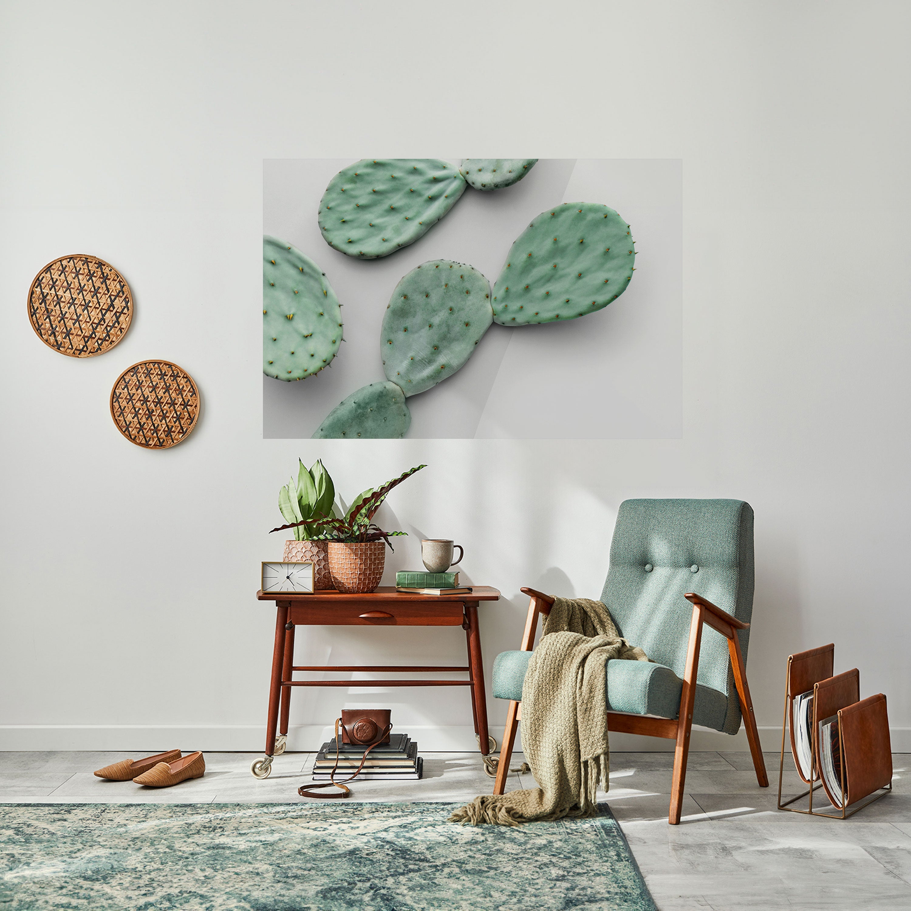 CACTUS DREAMSCAPE Peel and Stick Horizontal Poster