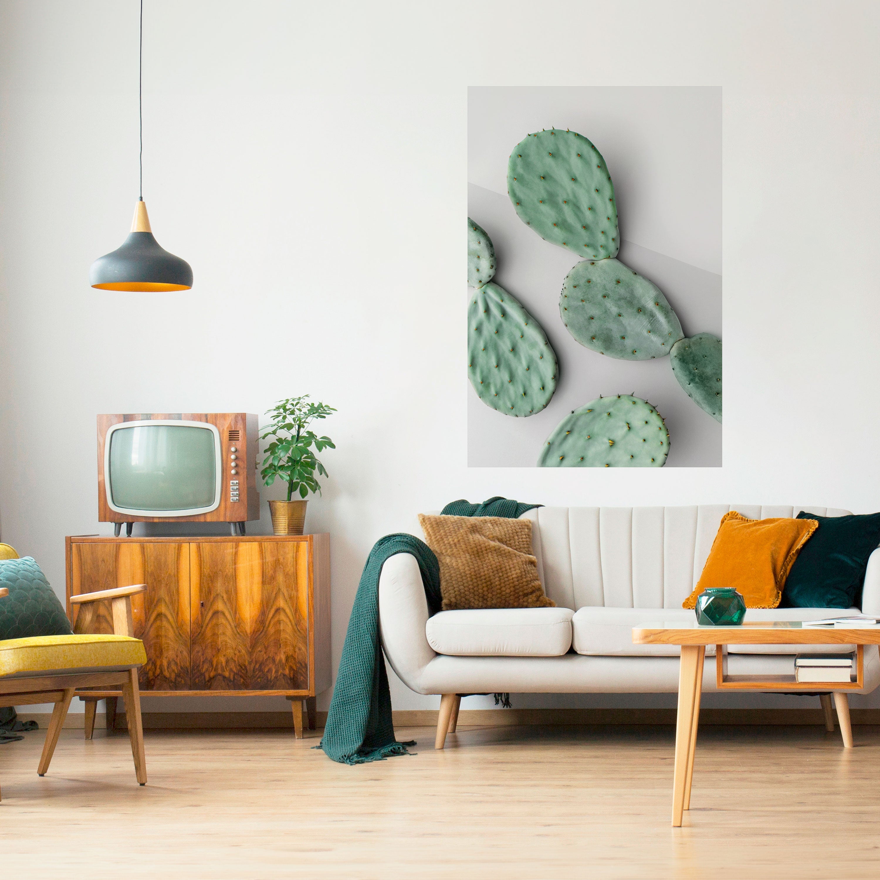 CACTUS DREAMSCAPE Peel and Stick Vertical Poster