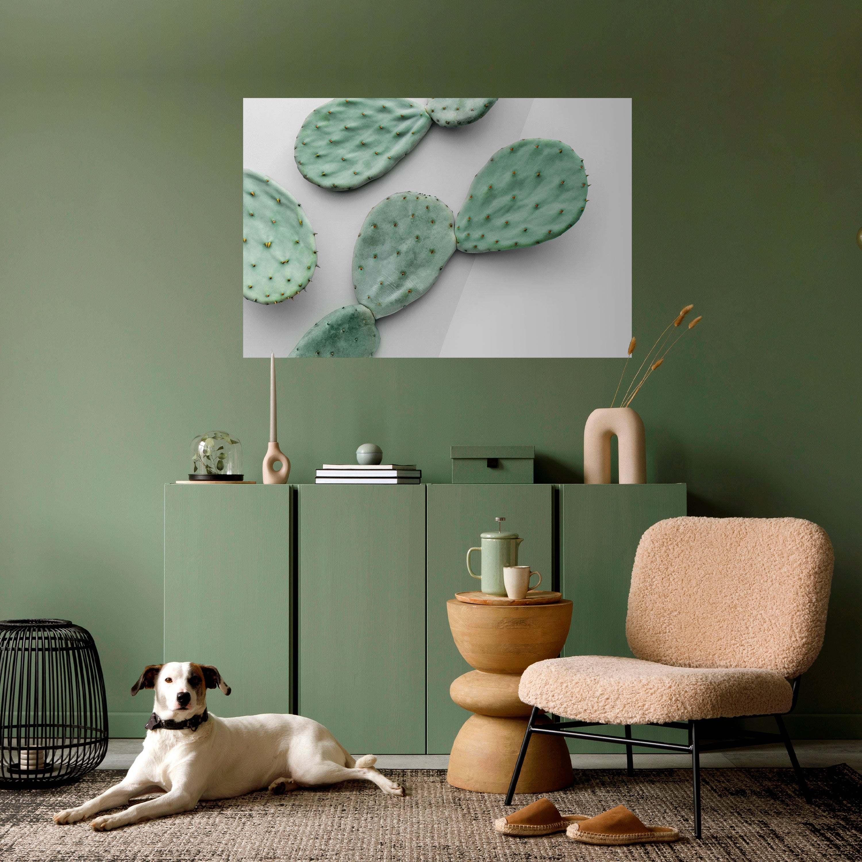 CACTUS DREAMSCAPE Peel and Stick Horizontal Poster