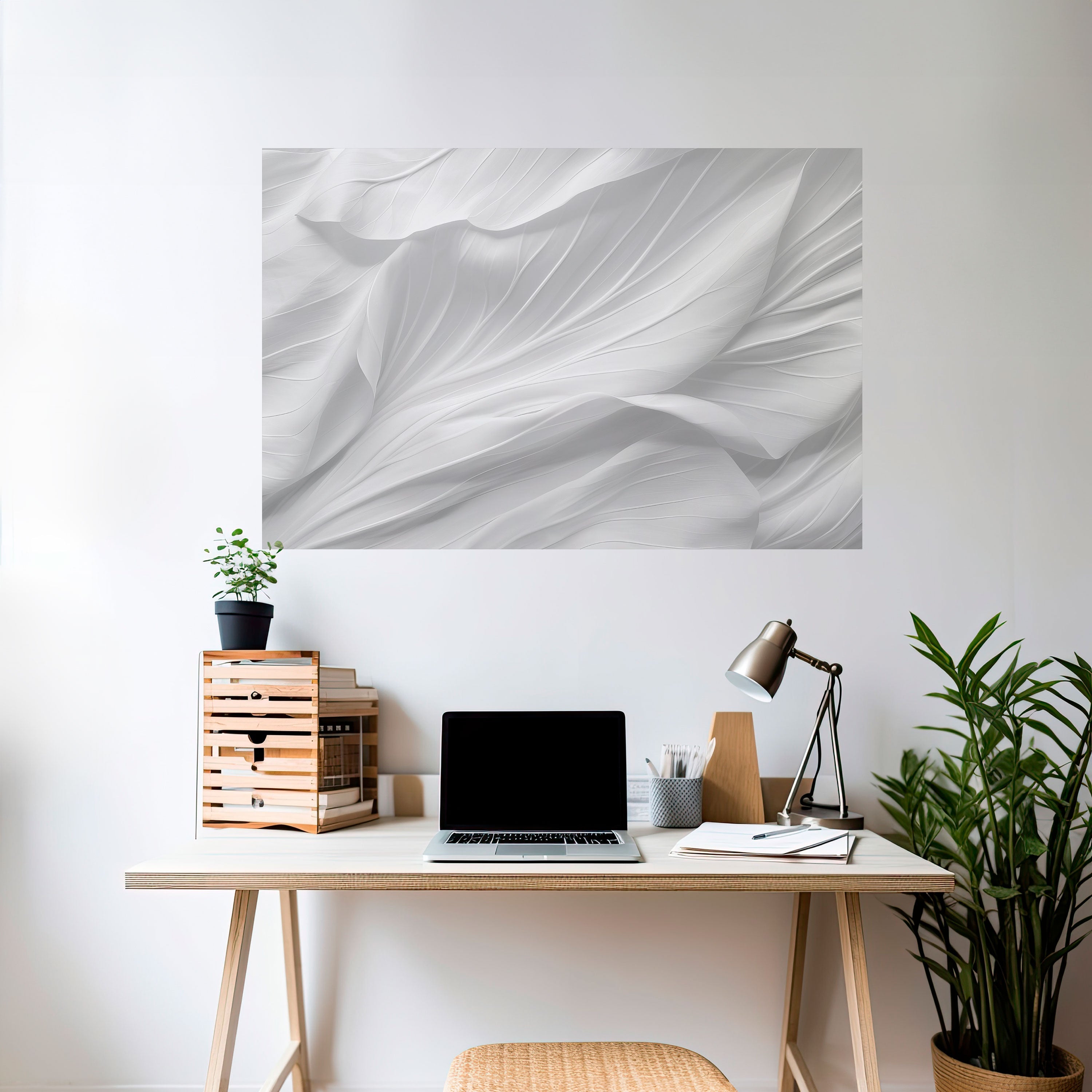 SILKEN SERENITY Peel and Stick Horizontal Poster