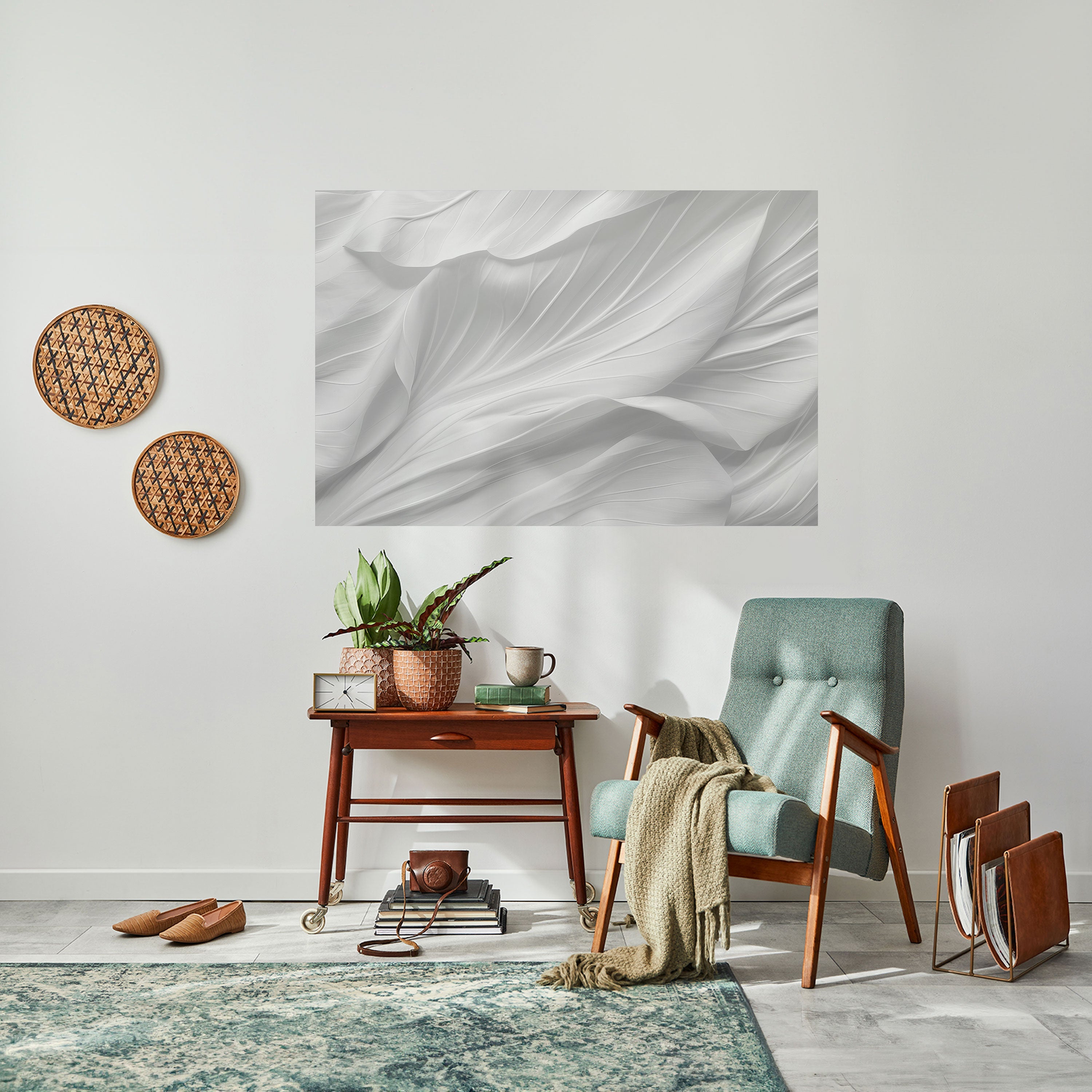 SILKEN SERENITY Peel and Stick Horizontal Poster