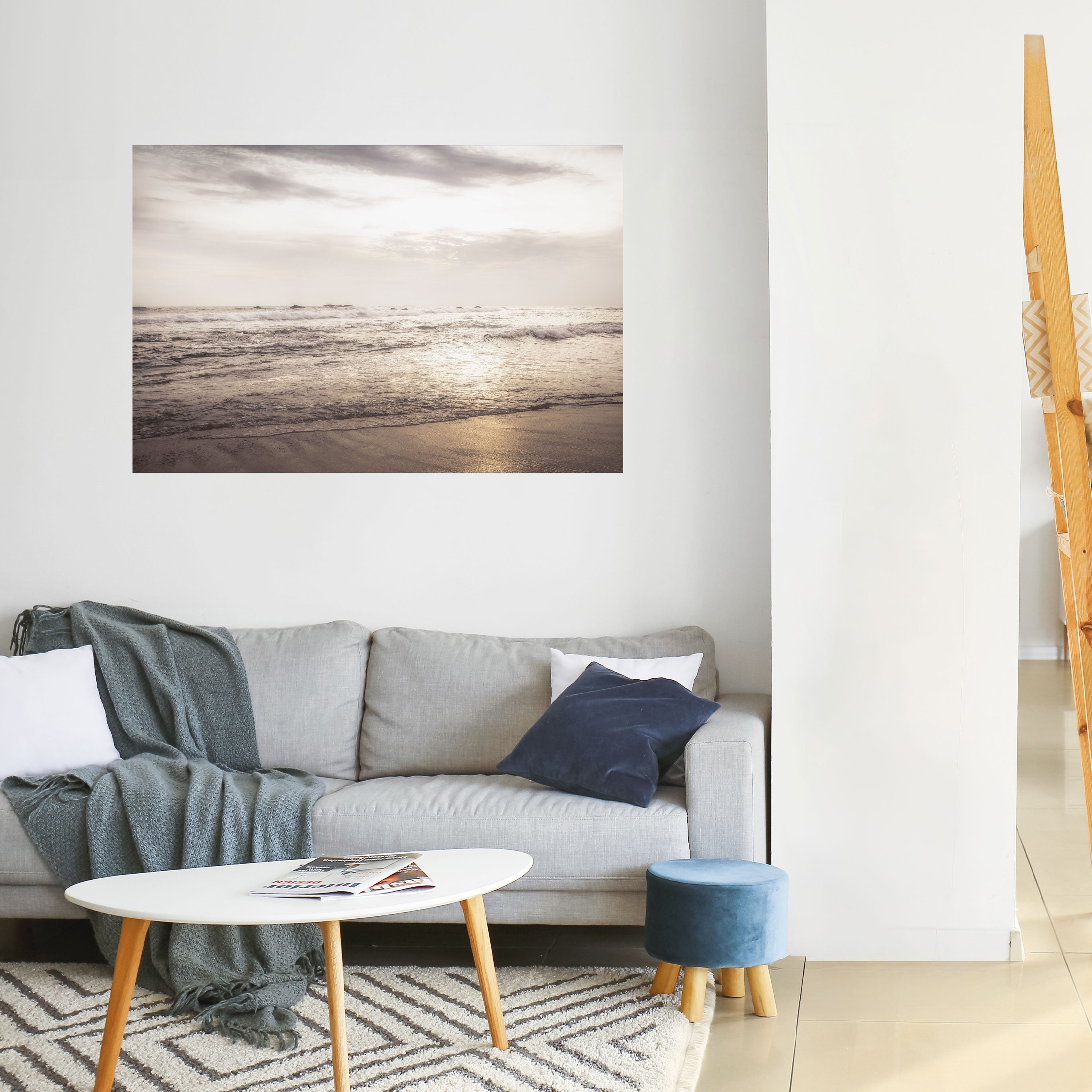 WHISPERS OF THE OCEAN Peel and Stick Horizontal Poster