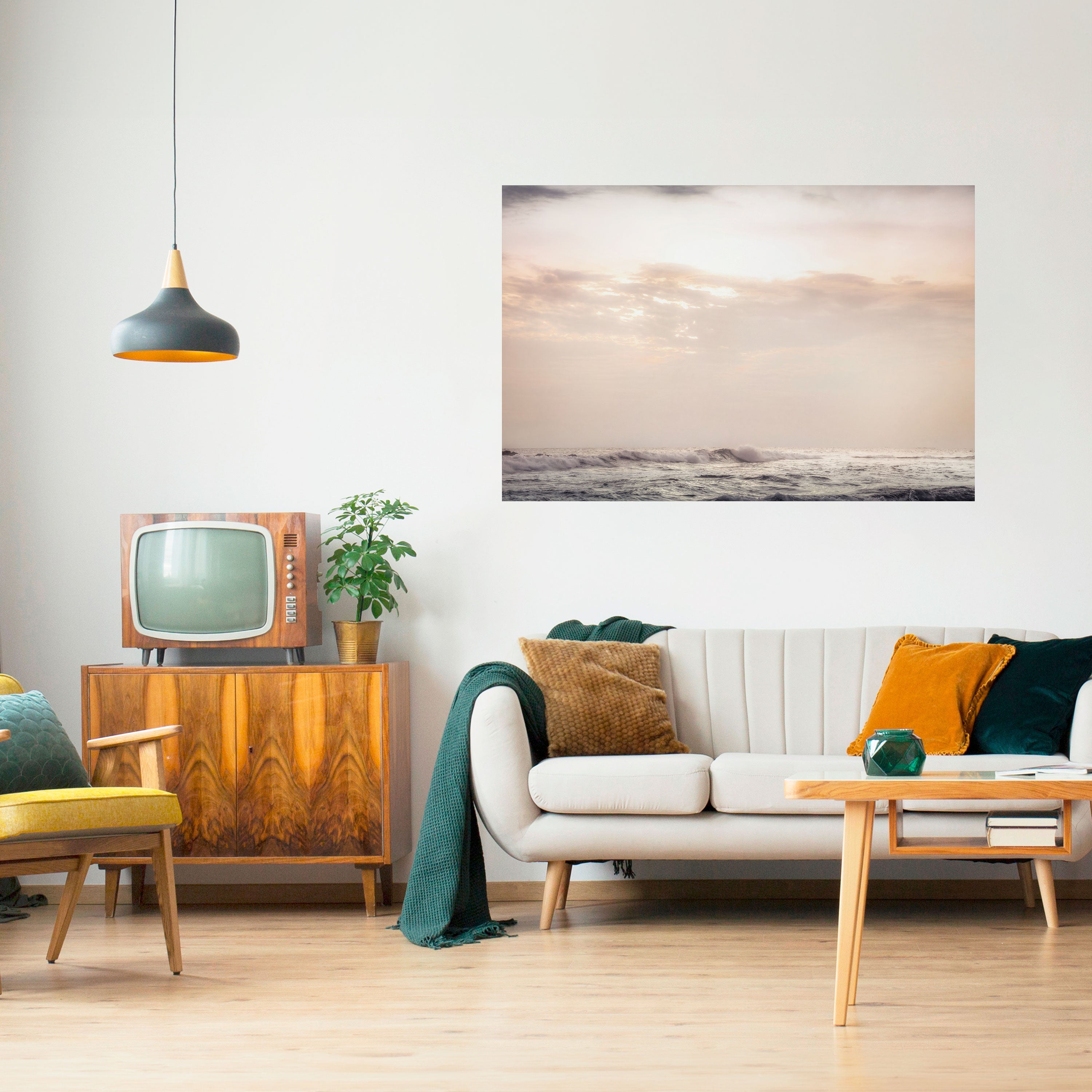 WHISPERS OF WAVE Peel and Stick Horizontal Poster