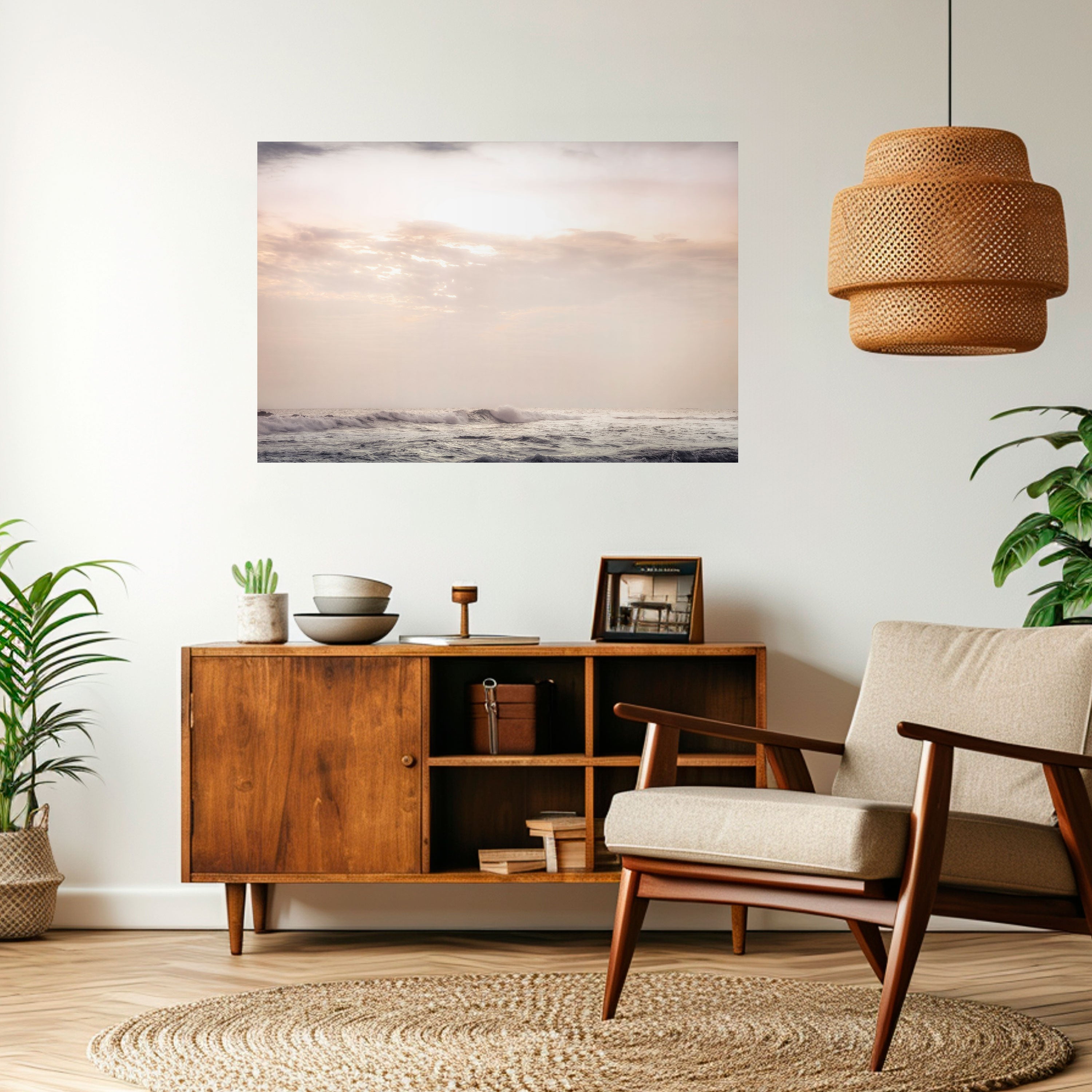 WHISPERS OF WAVE Peel and Stick Horizontal Poster