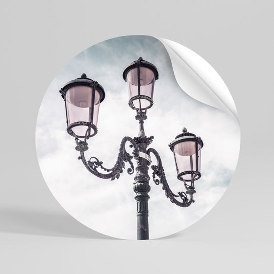 WHISPERS OF LIGHT Peel and Stick Round Sticker