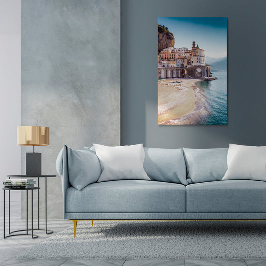 SEASIDE ARCHITECTURAL FANTASY Quadro em tela vertical