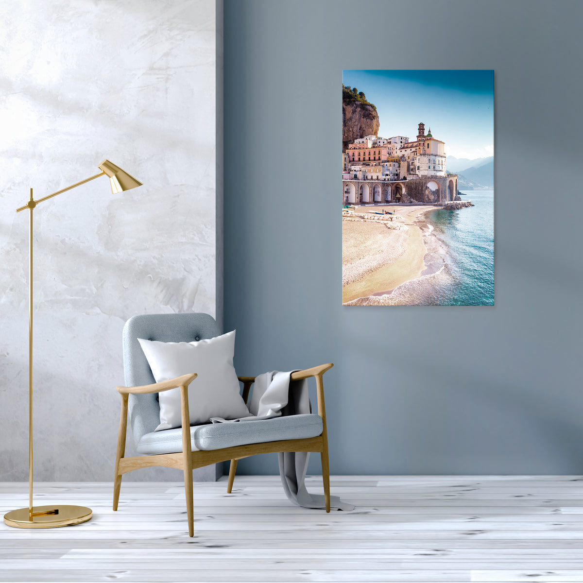 SEASIDE ARCHITECTURAL FANTASY Vertical Canvas Print