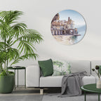 SEASIDE ARCHITECTURAL FANTASY Quadro Redondo Decorativo