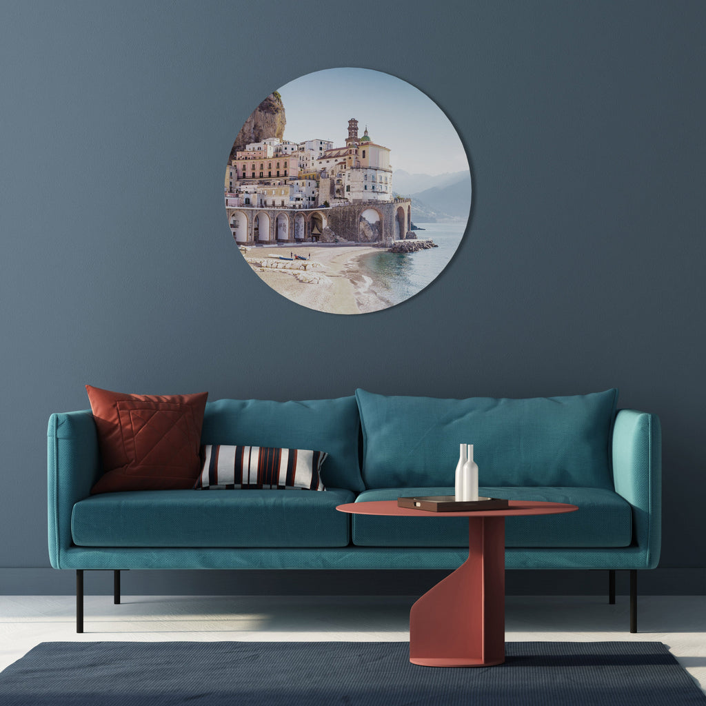 SEASIDE ARCHITECTURAL FANTASY Quadro Redondo Decorativo