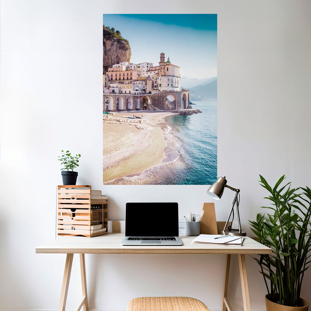 SEASIDE ARCHITECTURAL FANTASY Poster Vertical Autocolante