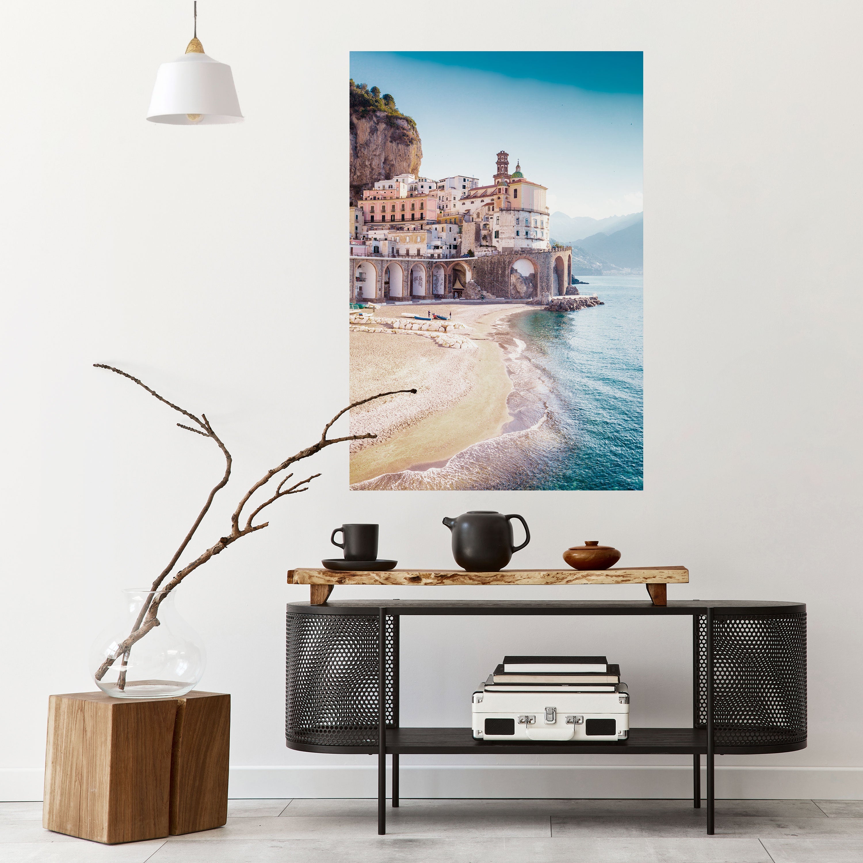 SEASIDE ARCHITECTURAL FANTASY Peel and Stick Vertical Poster