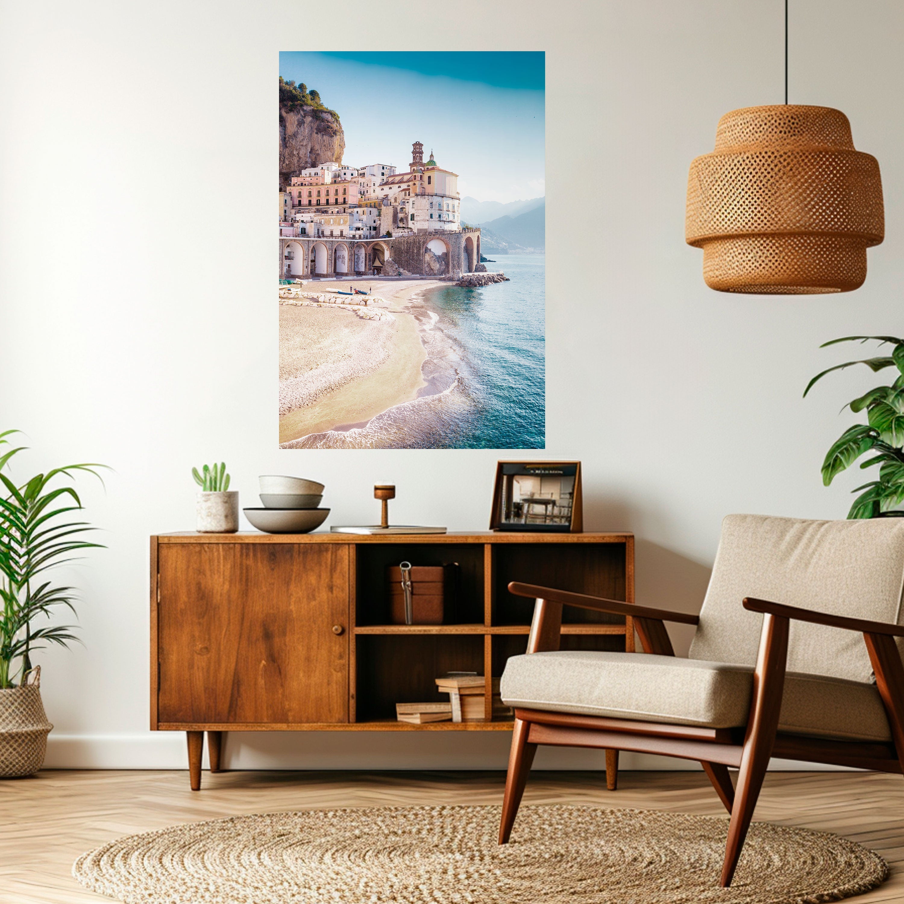 SEASIDE ARCHITECTURAL FANTASY Peel and Stick Vertical Poster