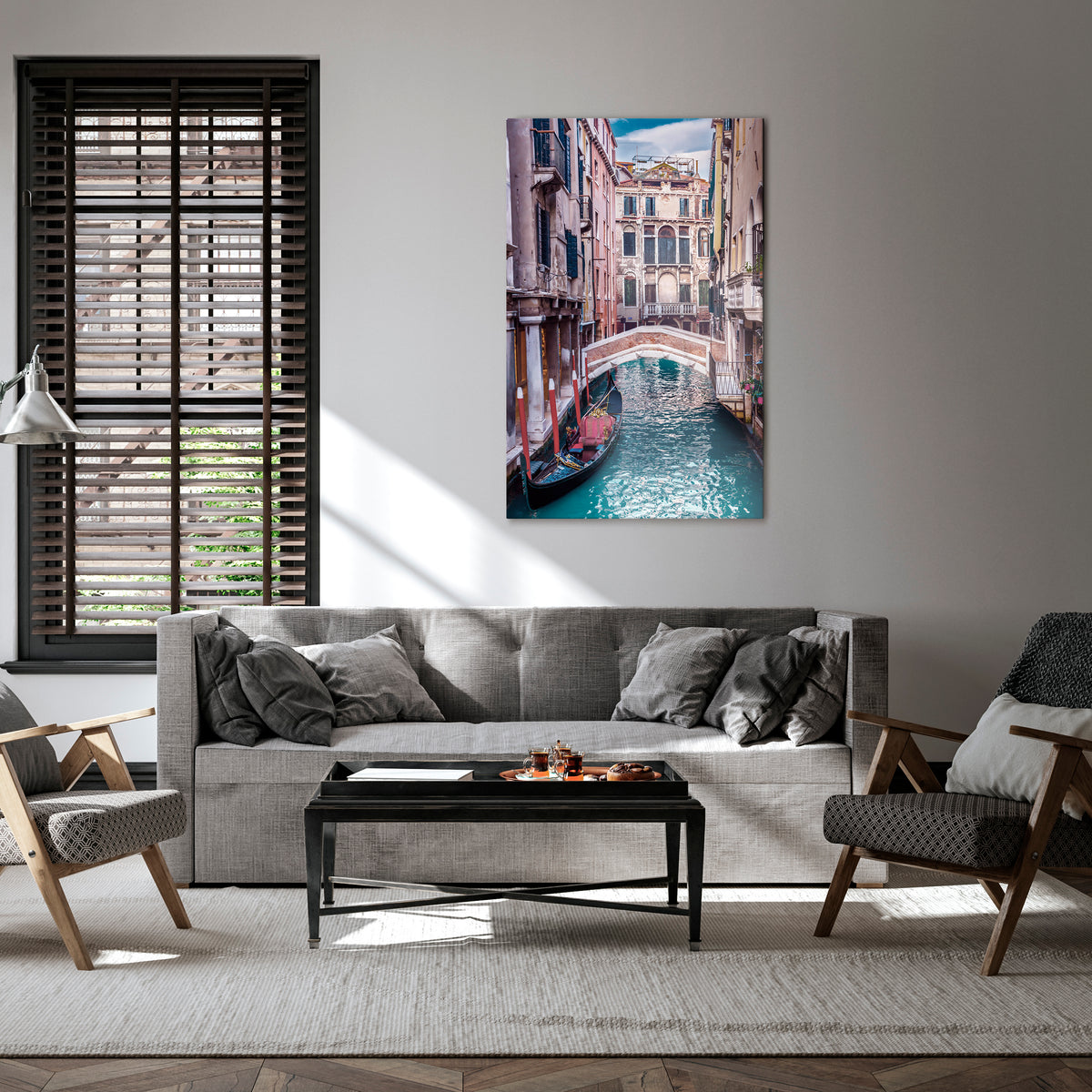 GONDOLA GLIDE Quadro em tela vertical