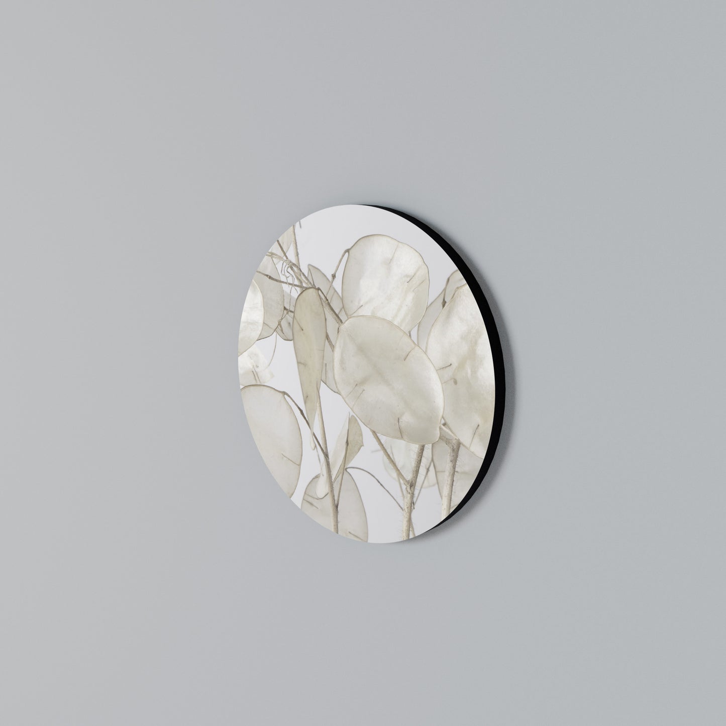 SILKY FOLIAGE WHISPERS Round Wall Art