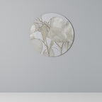 SILKY FOLIAGE WHISPERS Quadro Redondo Decorativo