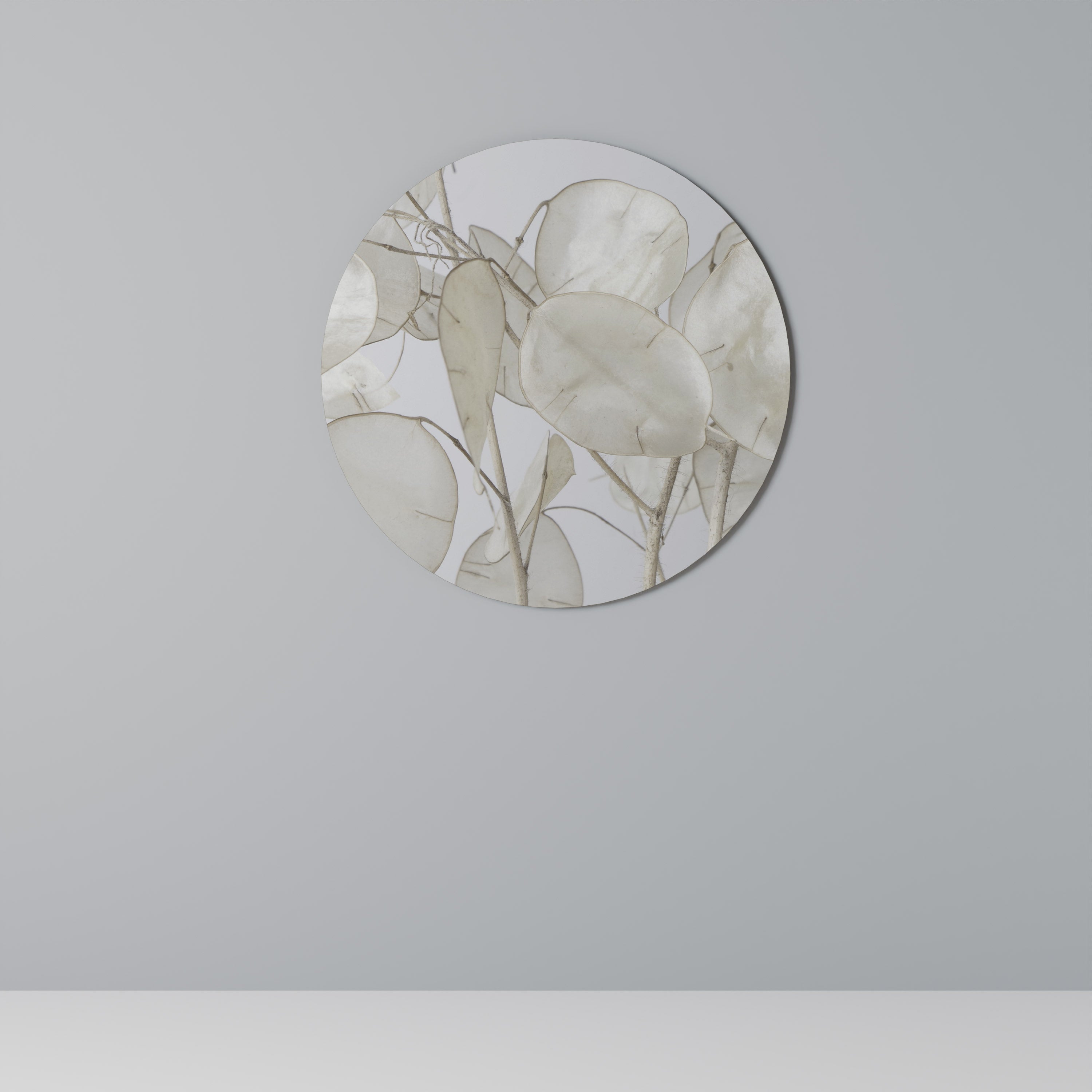 SILKY FOLIAGE WHISPERS Quadro Redondo Decorativo