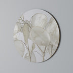 SILKY FOLIAGE WHISPERS Quadro Redondo Decorativo