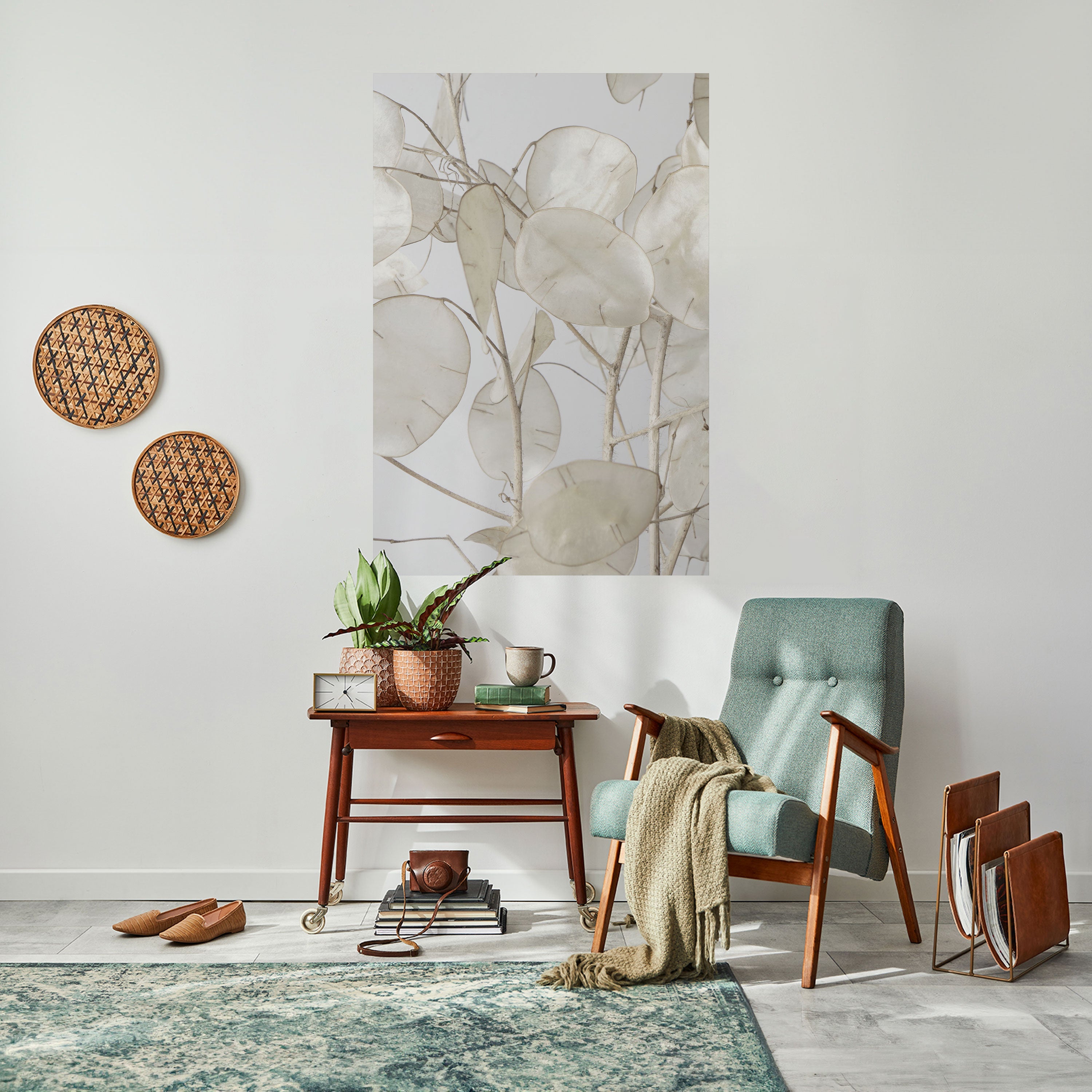 SILKY FOLIAGE WHISPERS Poster Vertical Autocolante