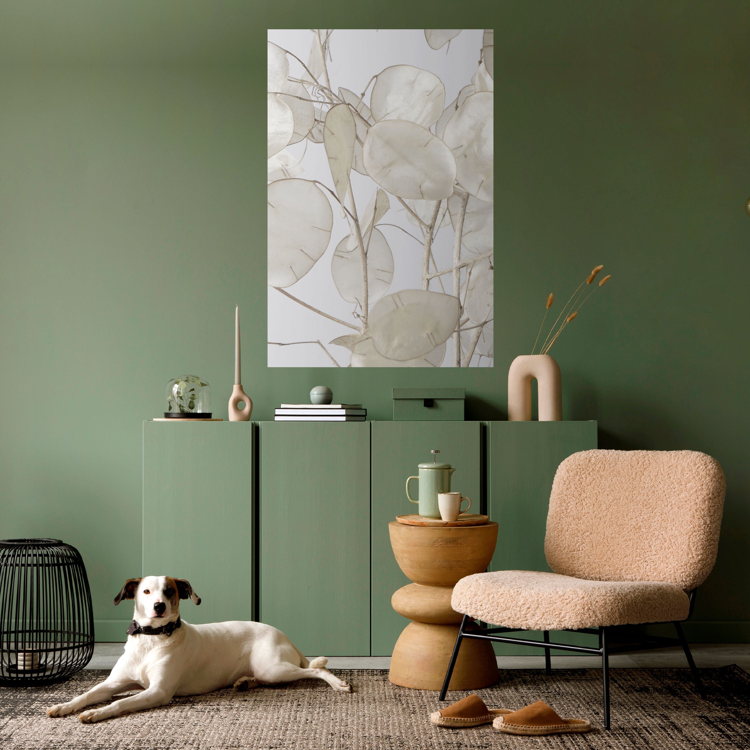 SILKY FOLIAGE WHISPERS Poster Vertical Autocolante