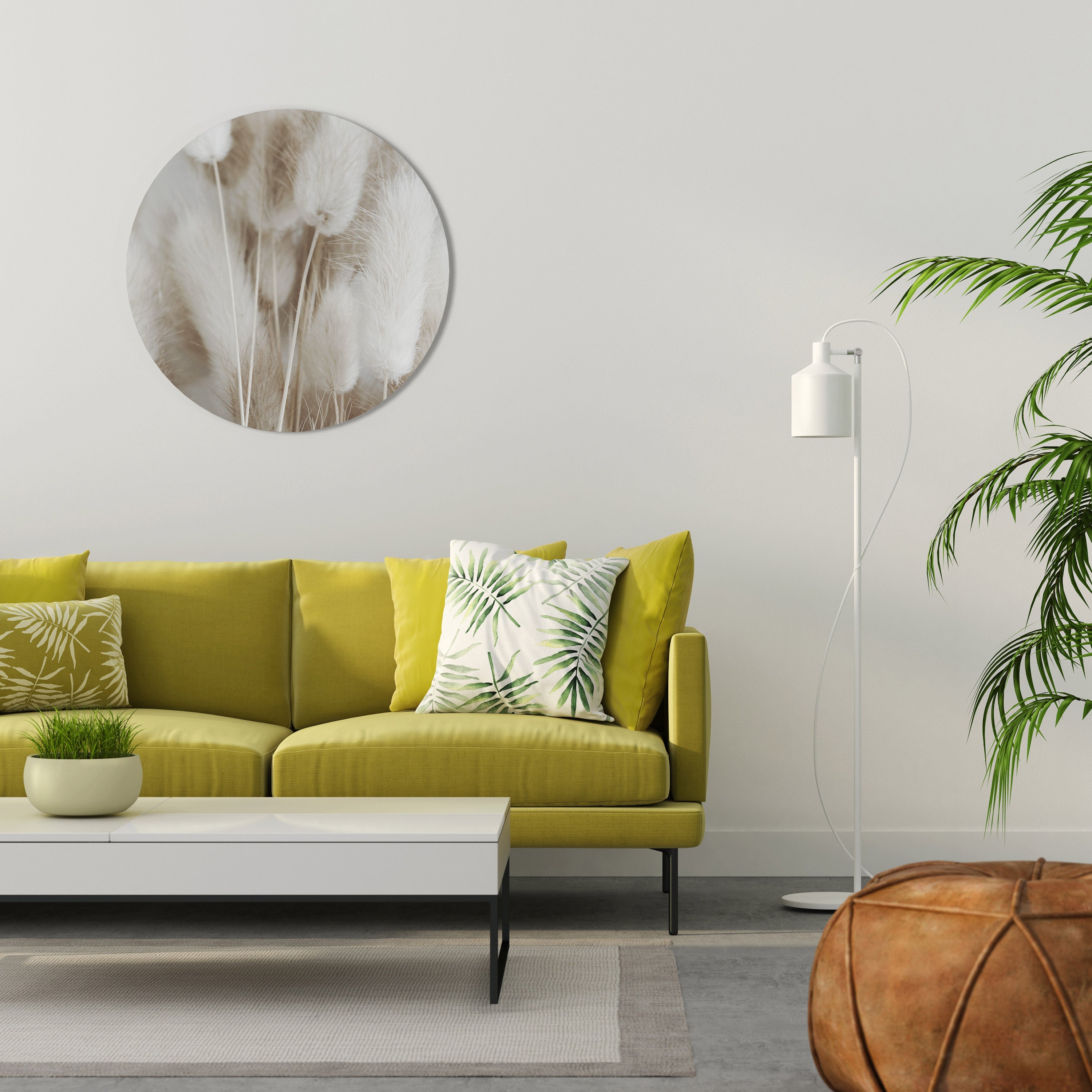 SOFTNESS IN FOCUS Quadro Redondo Decorativo