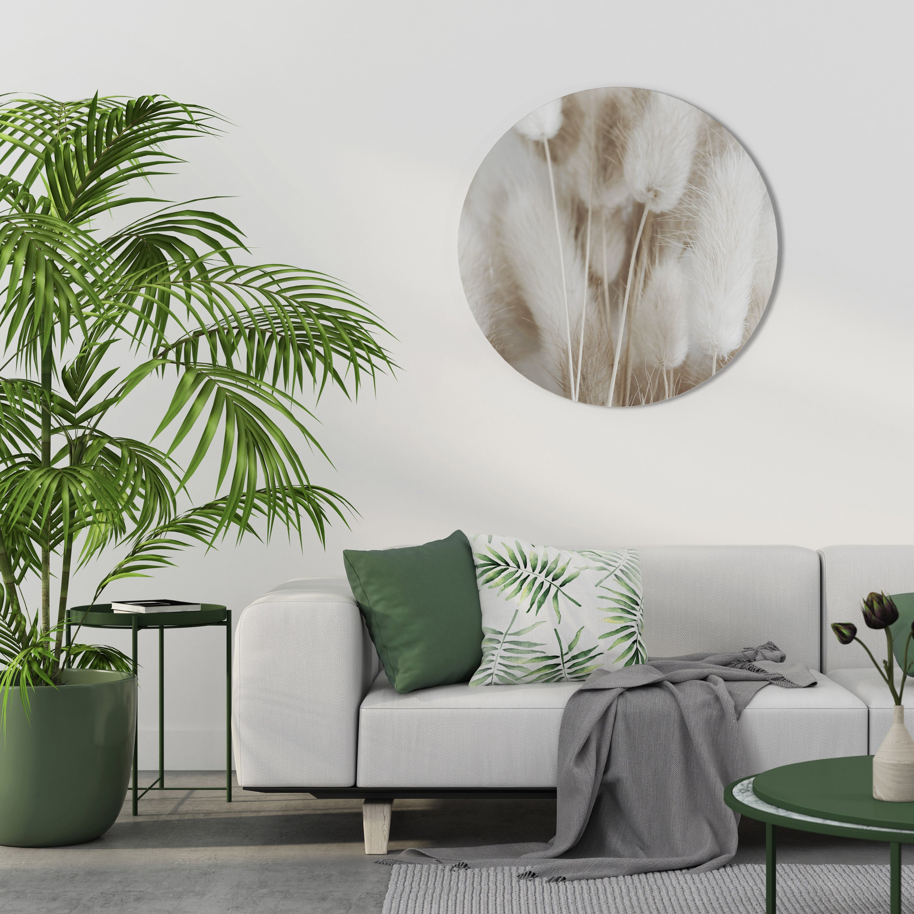 SOFTNESS IN FOCUS Quadro Redondo Decorativo