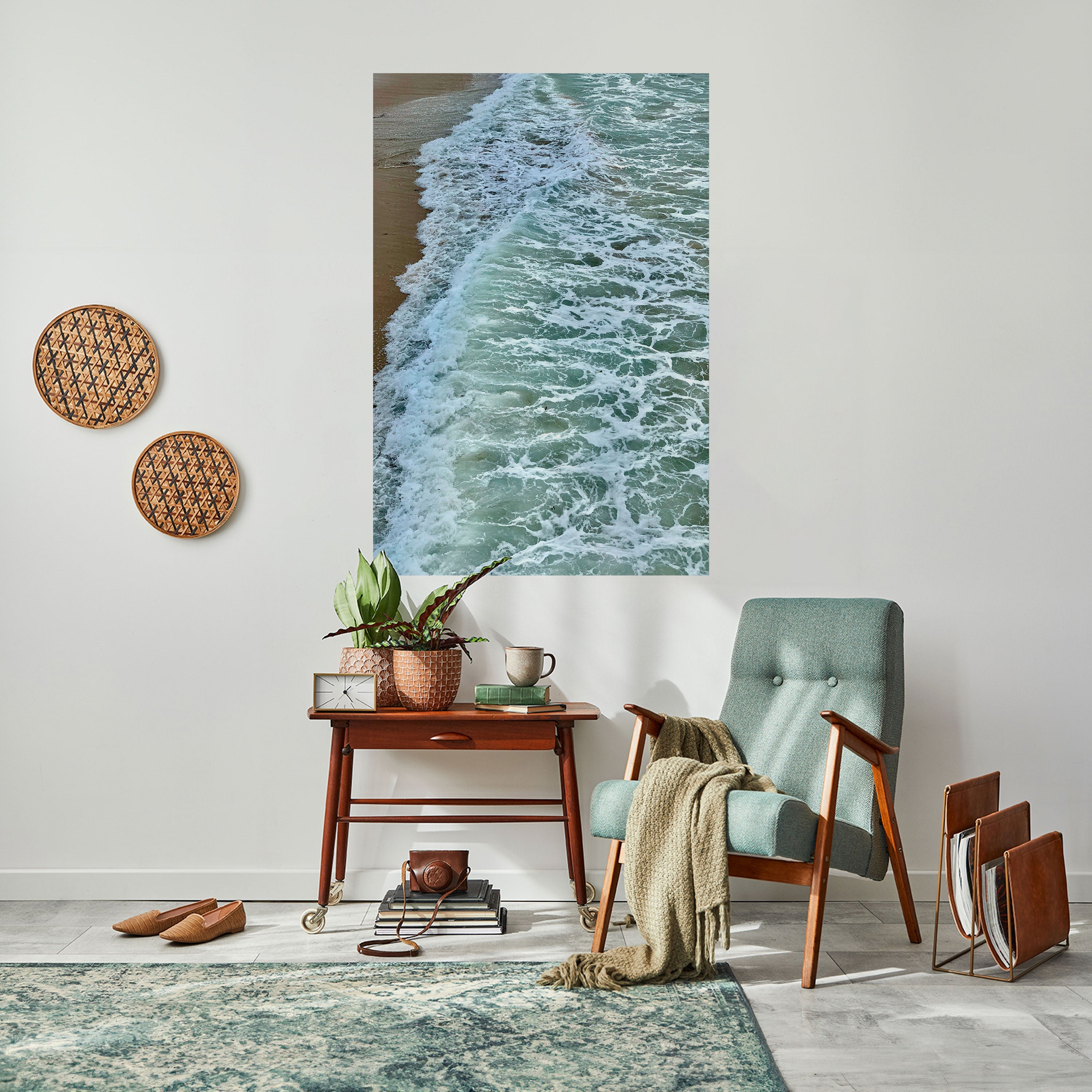 WAVES OF TIME Peel and Stick Vertical Poster