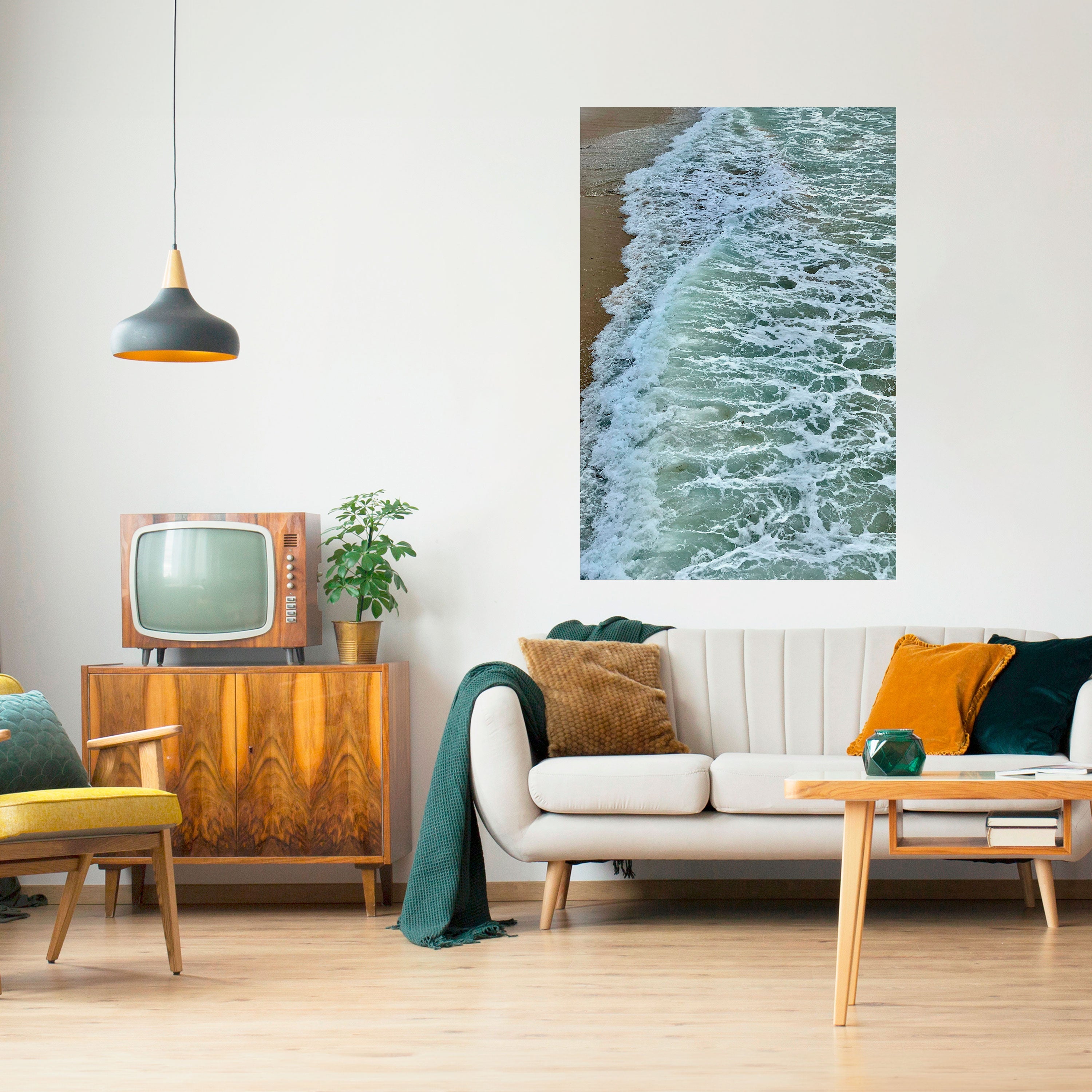 WAVES OF TIME Peel and Stick Vertical Poster