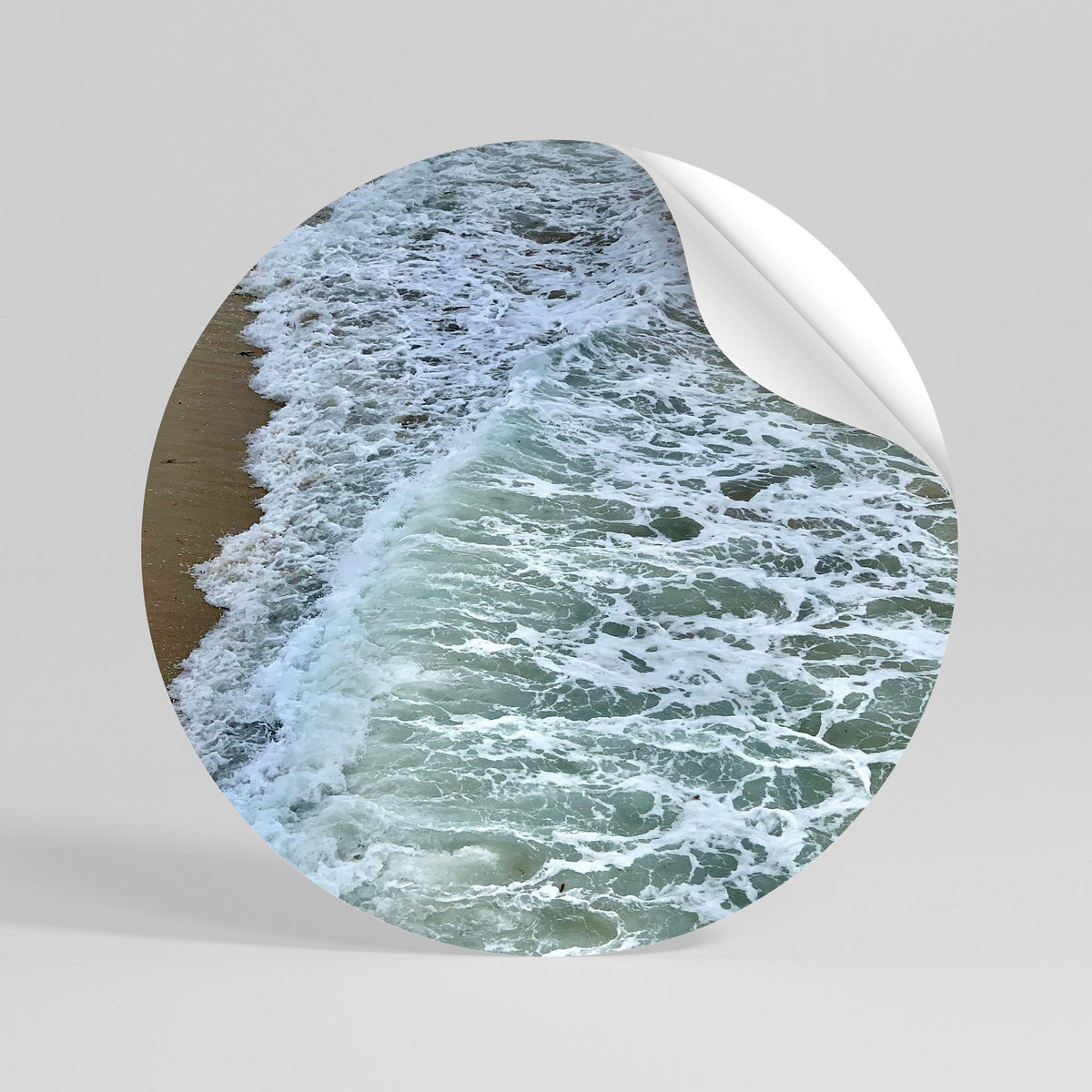 WAVES OF TIME Autocolante Redondo Removível