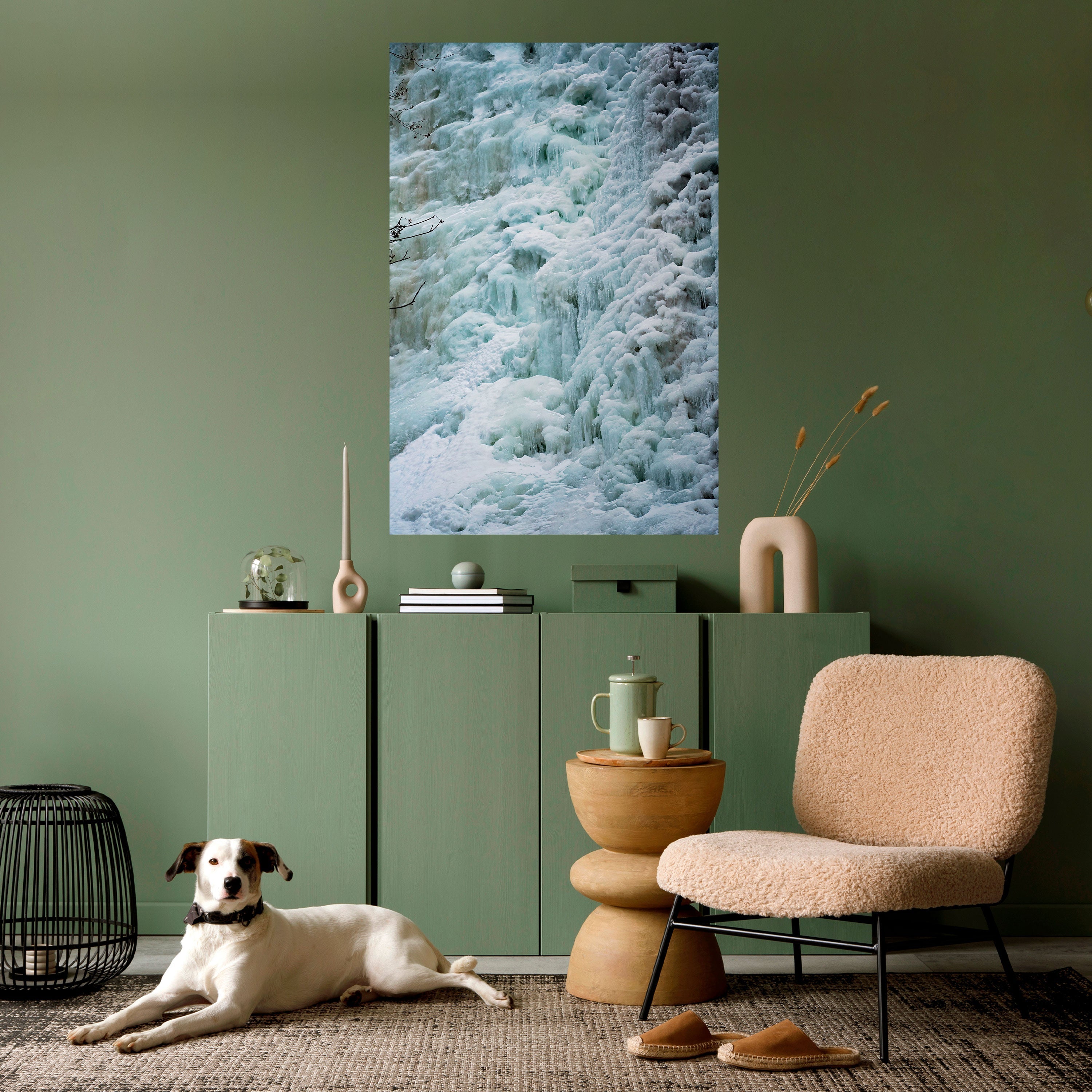 FROSTED WHISPERS Peel and Stick Vertical Poster