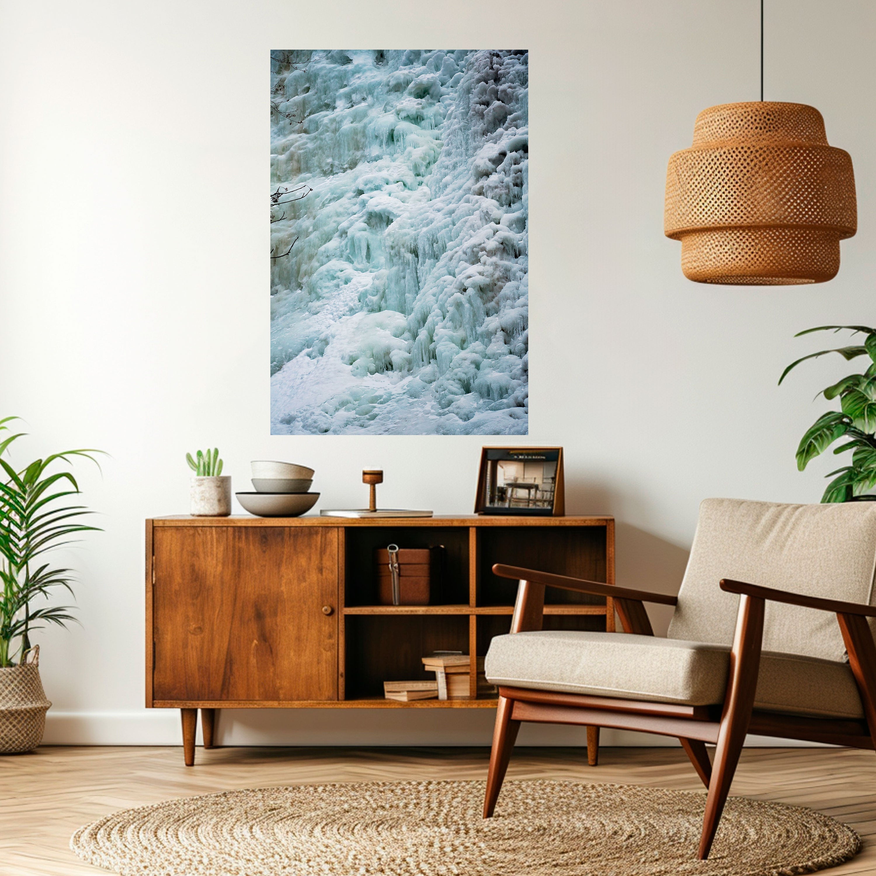 FROSTED WHISPERS Peel and Stick Vertical Poster