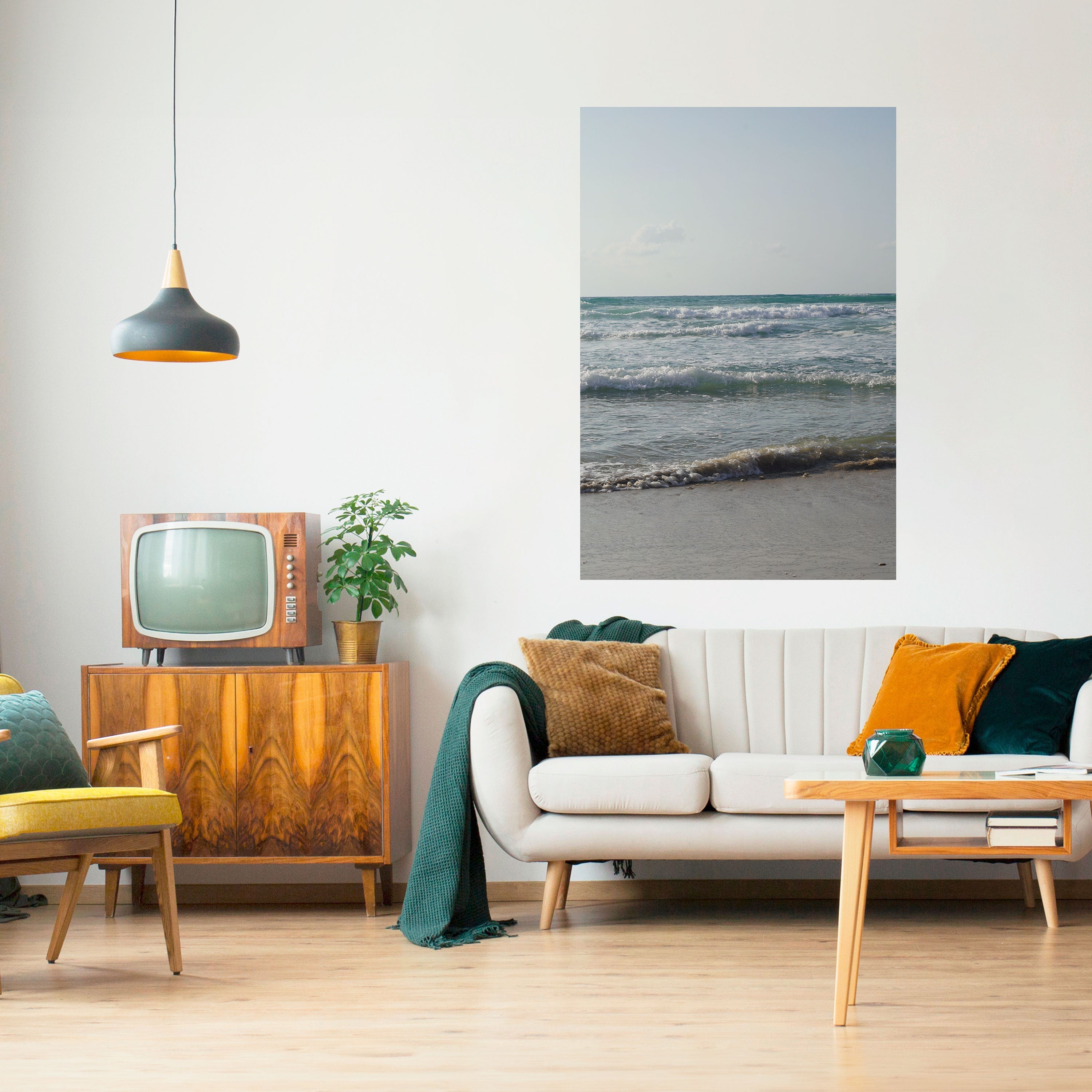 WAVES OF TRANQUILITY Peel and Stick Vertical Poster