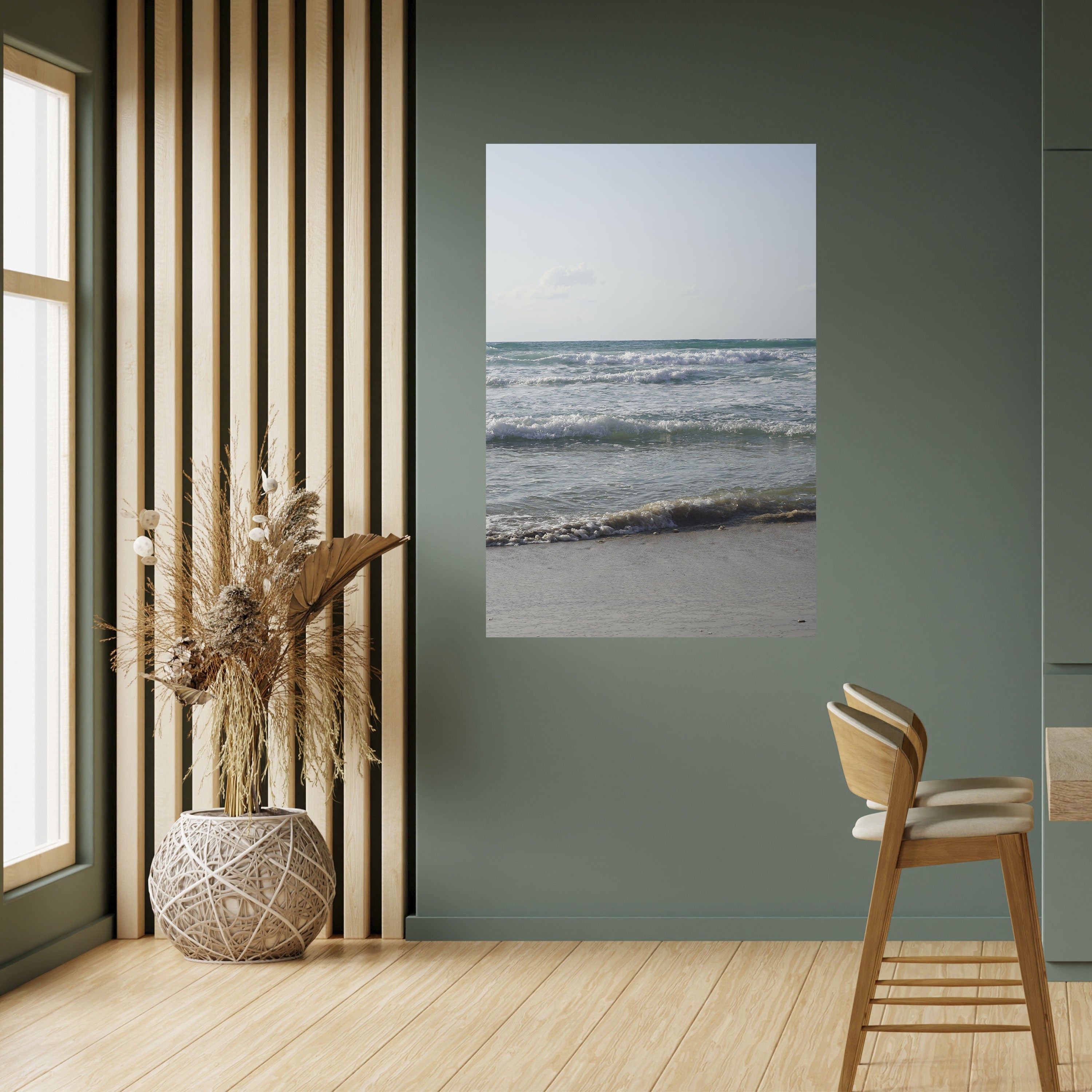 WAVES OF TRANQUILITY Peel and Stick Vertical Poster