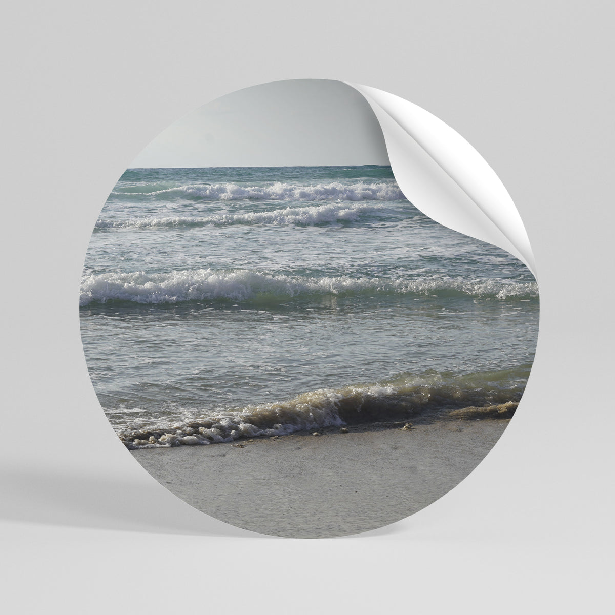 WAVES OF TRANQUILITY Autocolante Redondo Removível
