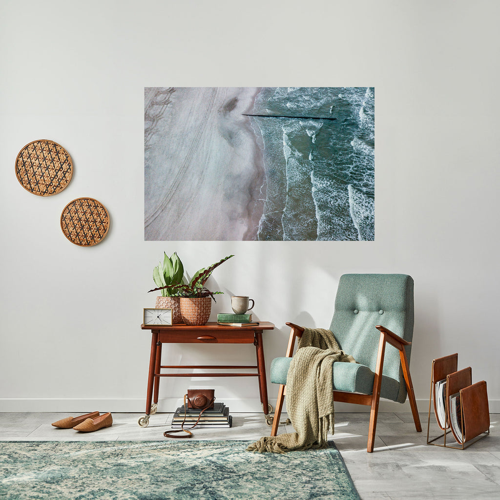 TIDE’S SILENT WHISPER Peel and Stick Horizontal Poster