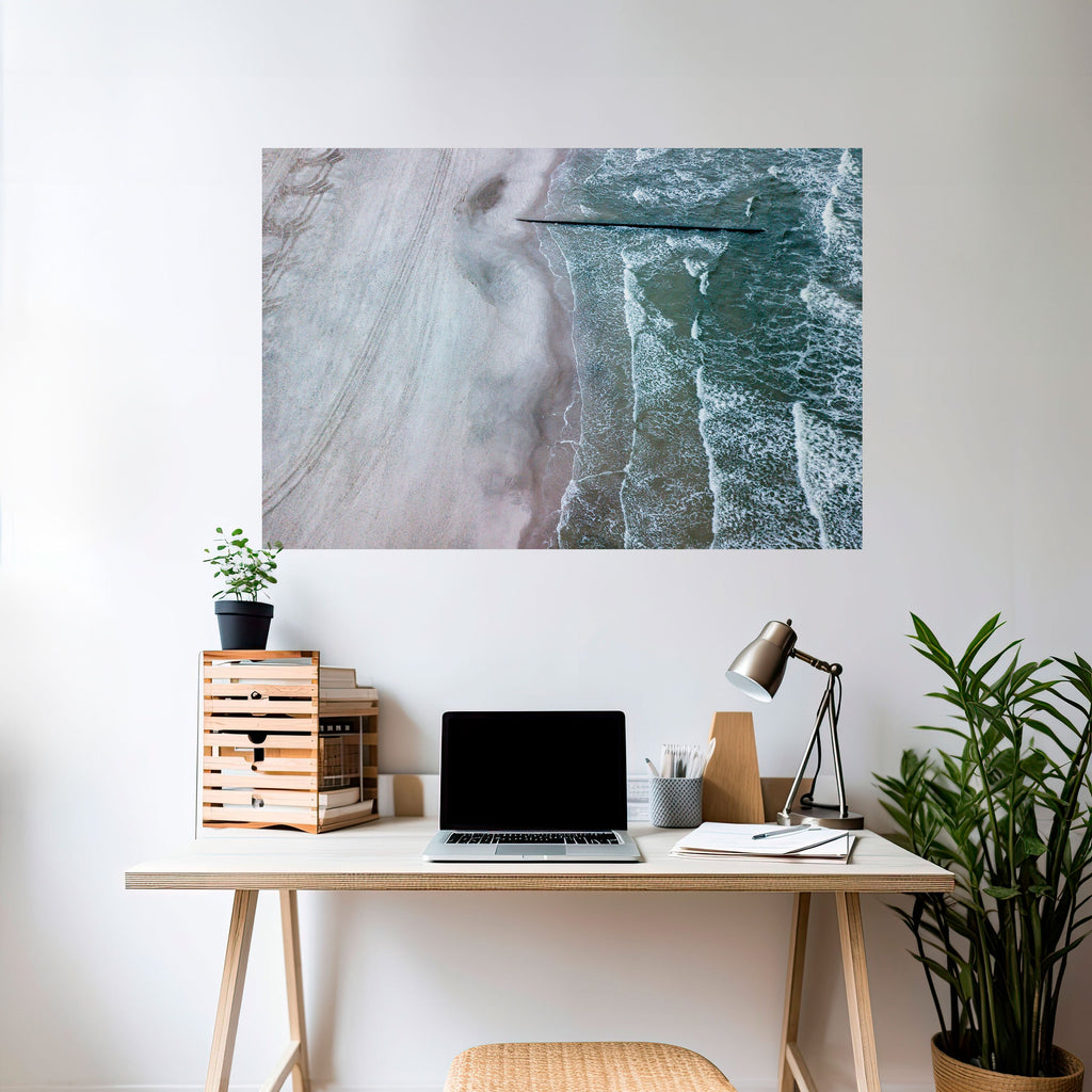 TIDE’S SILENT WHISPER Peel and Stick Horizontal Poster