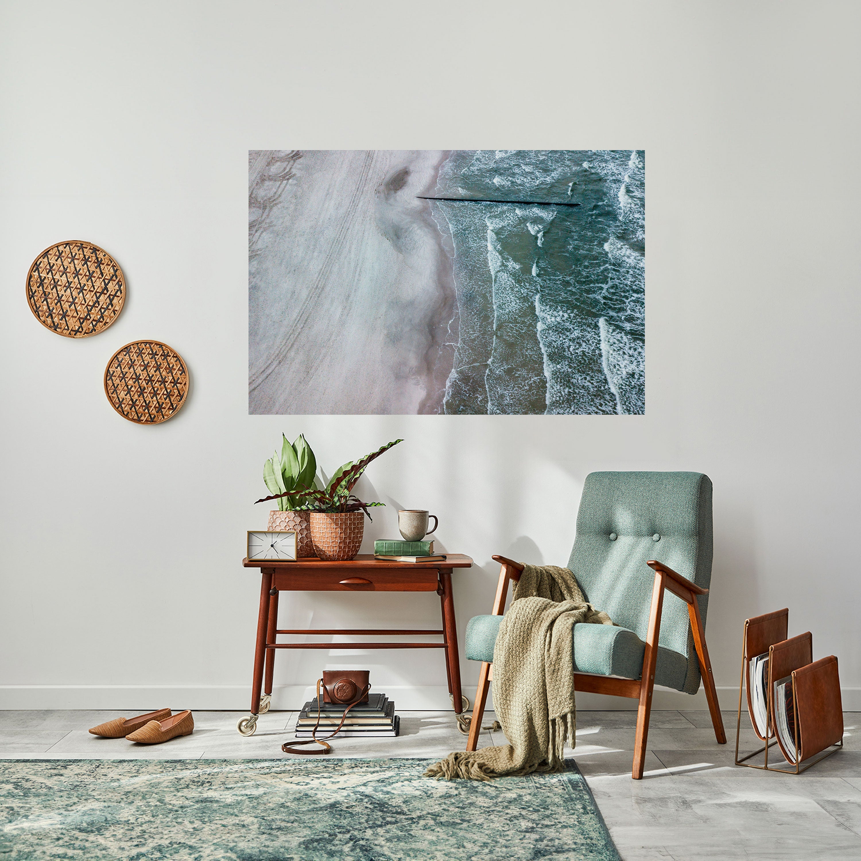 TIDE’S SILENT WHISPER Peel and Stick Horizontal Poster